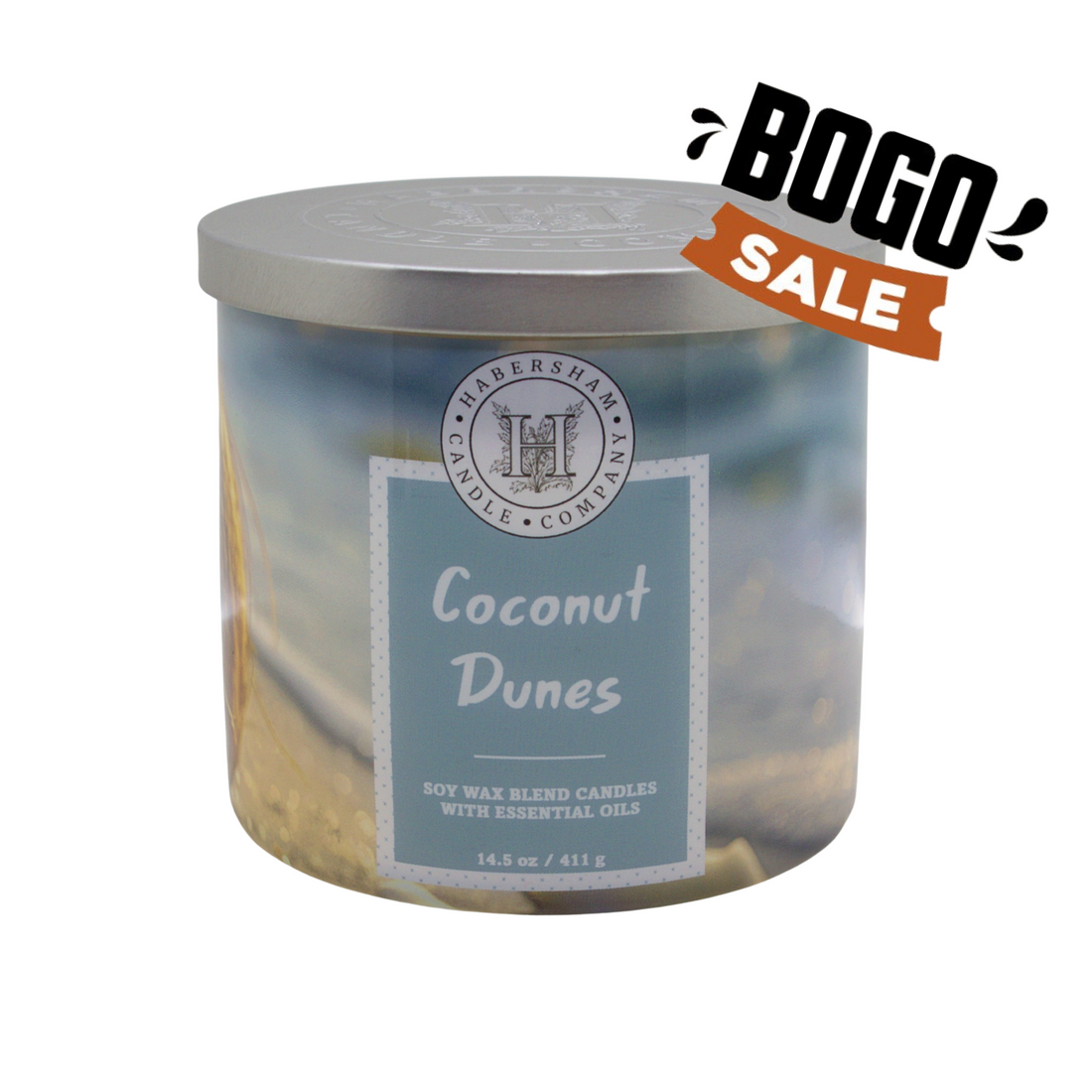 Coconut Dunes 3 Wick Scented Candle