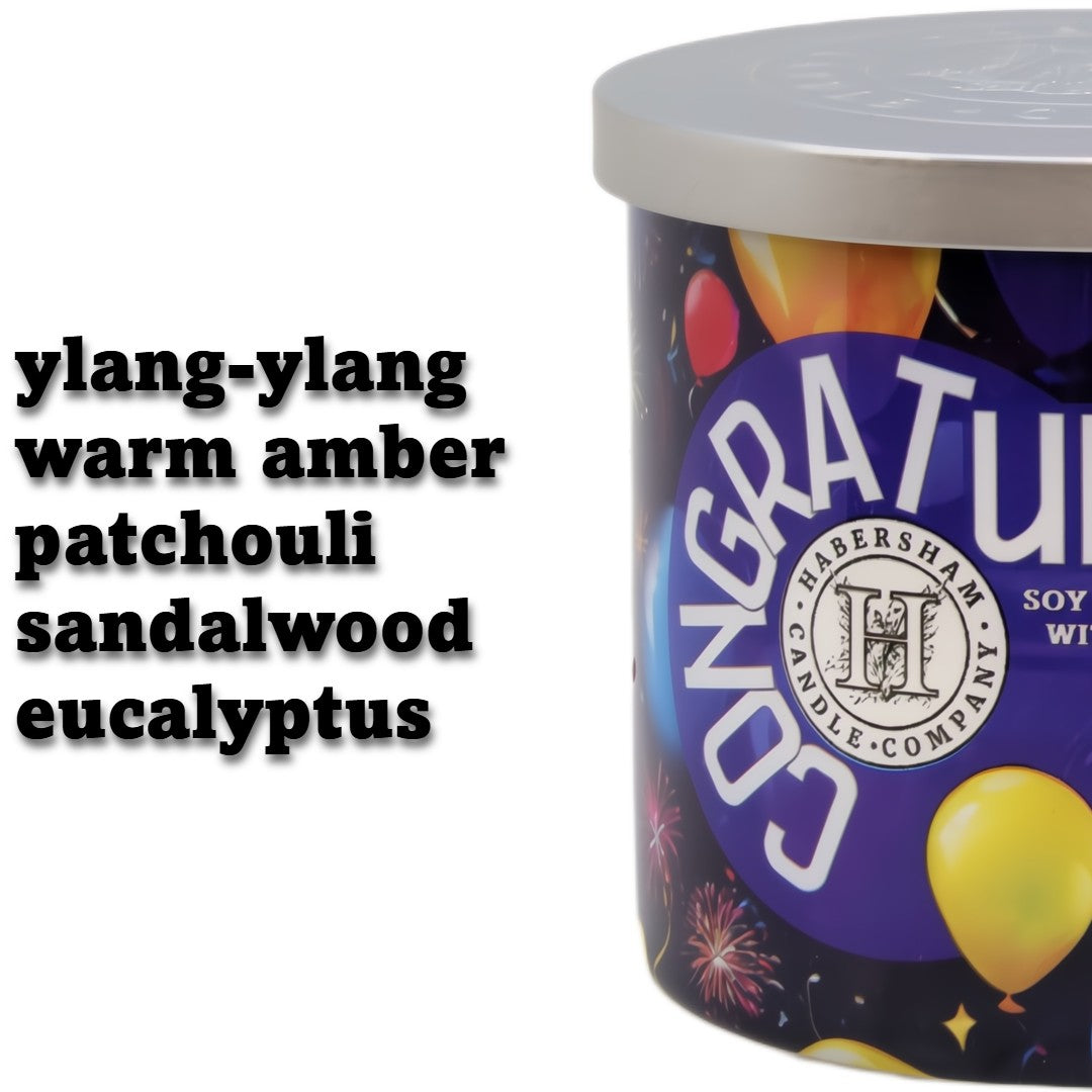 Congratulations 3 Wick Scented Candle
