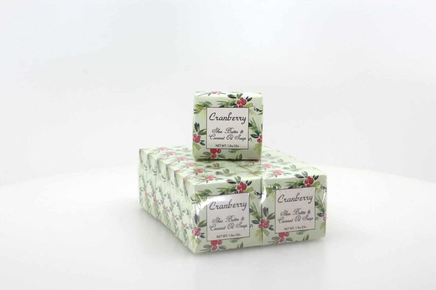 Cranberry Soap with Shea Butter &amp; Coconut Oil - 1.9 oz. -- 12 Pack Individually Wrapped Bars