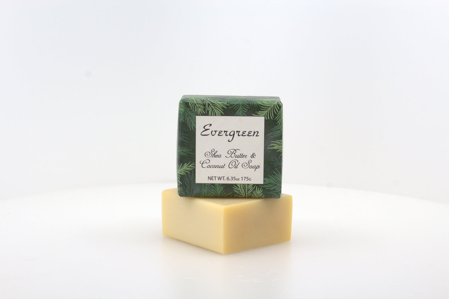 Evergreen Soap with Shea Butter &amp; Coconut Oil -6.35 oz. -  6 Pack Individually Wrapped Bars