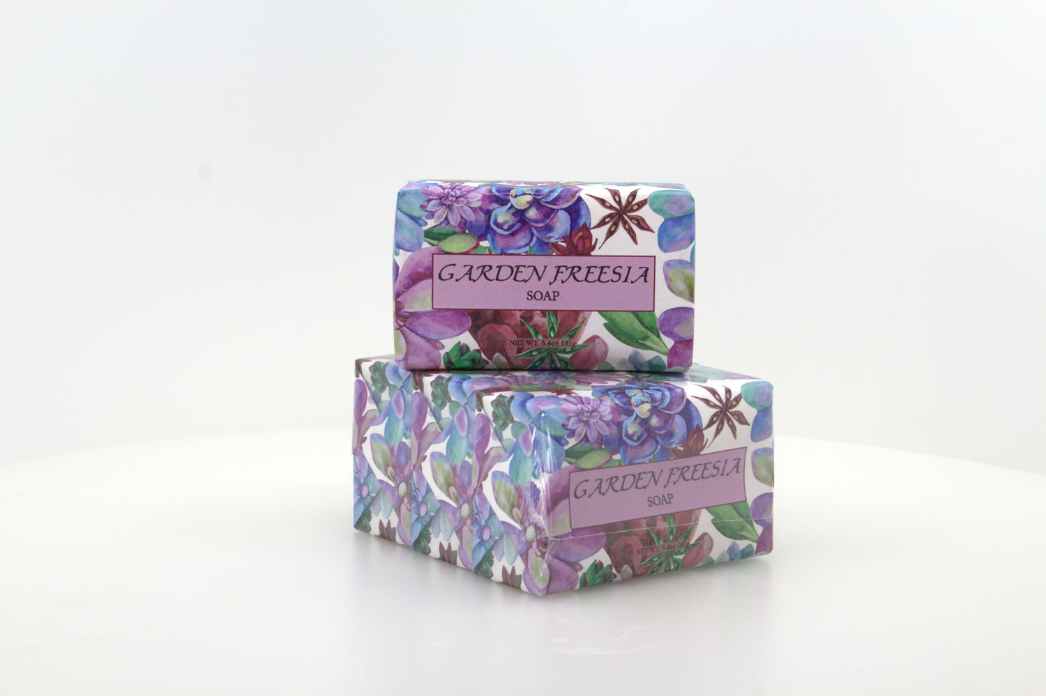 Garden Freesia Soap with Shea Butter &amp; Cocoa Butter - 6.4 oz. -  3 Pack Individually Wrapped Bars