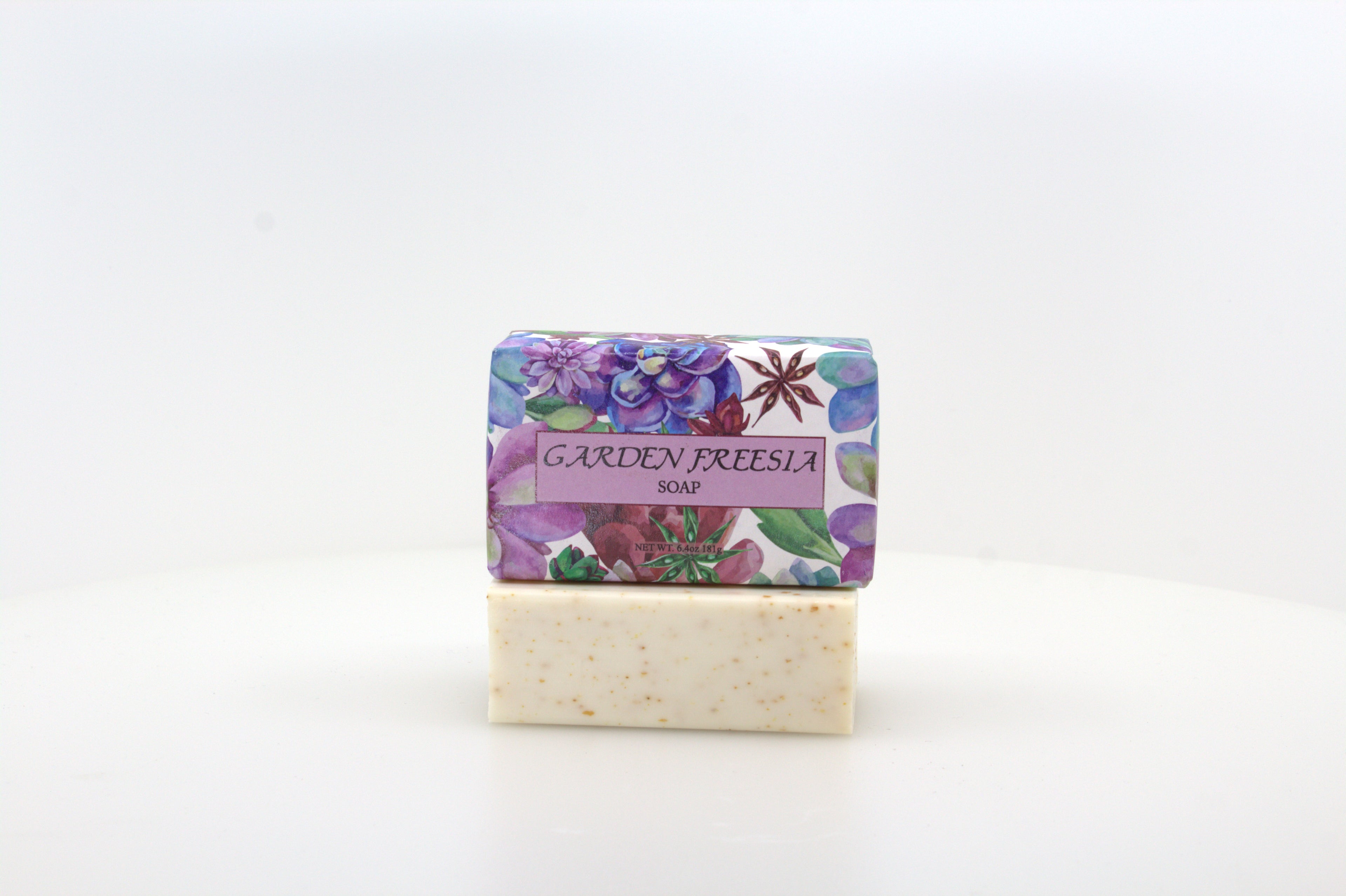 Garden Freesia Soap with Shea Butter &amp; Cocoa Butter - 6.4 oz. -  3 Pack Individually Wrapped Bars