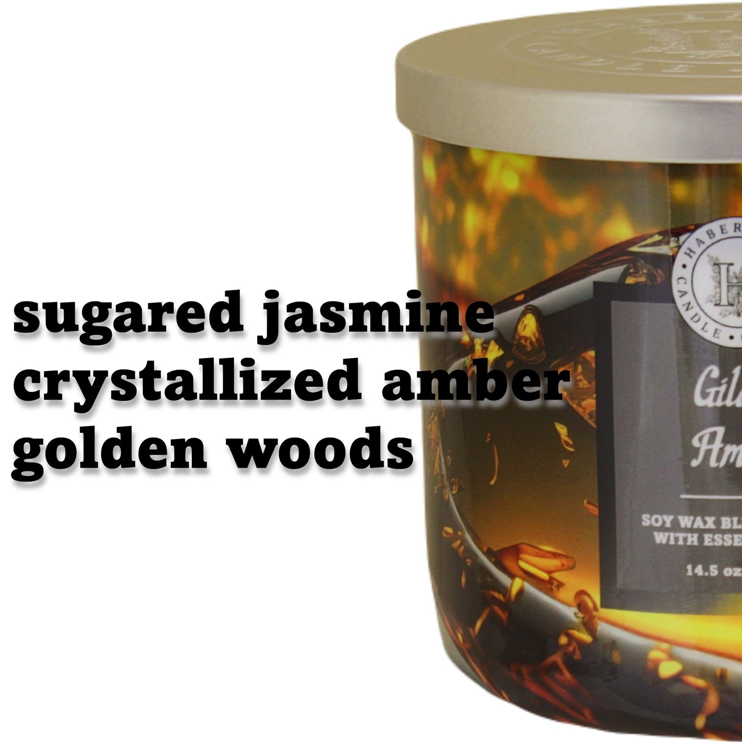 Gilded Amber 3 Wick Scented Candle