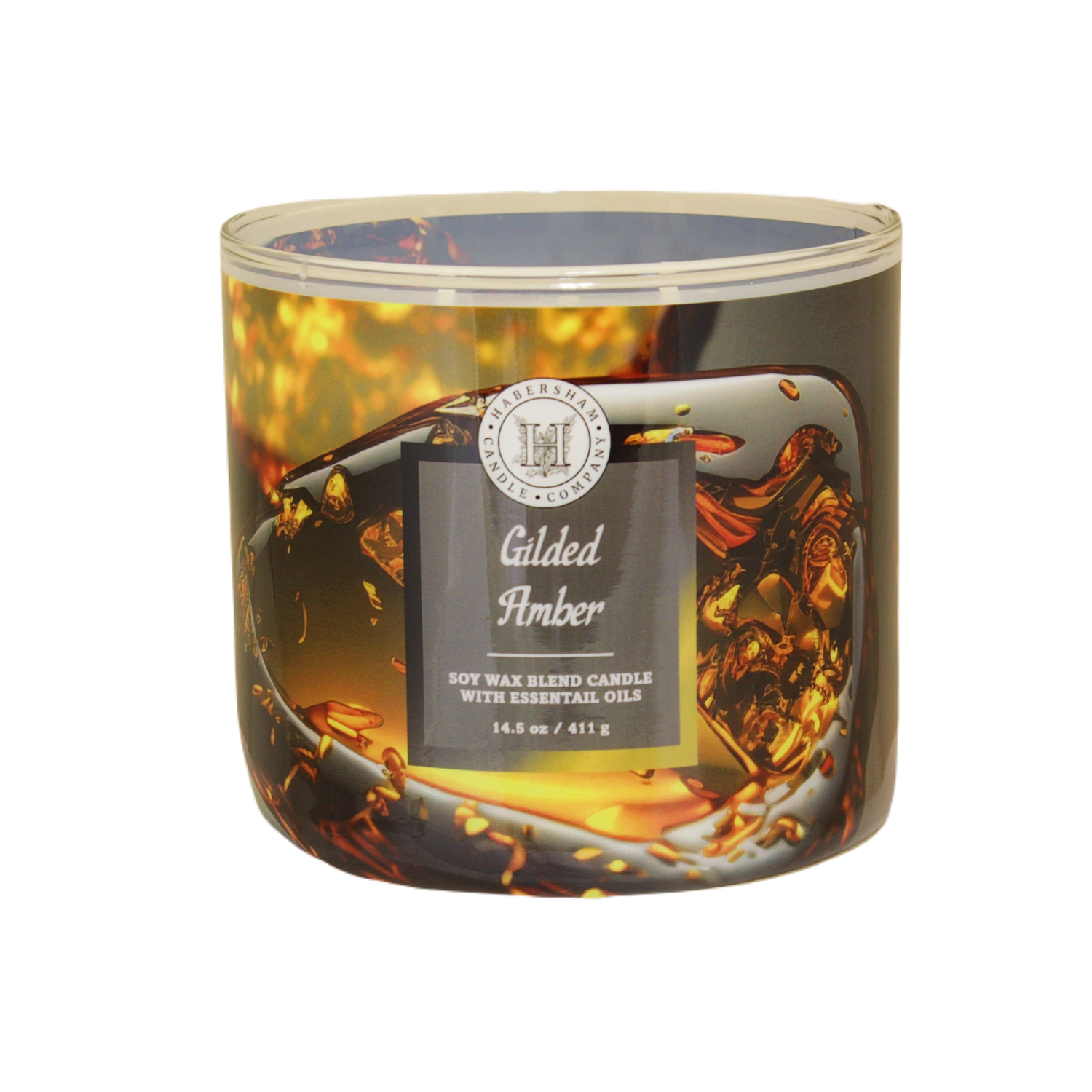 Gilded Amber 3 Wick Scented Candle