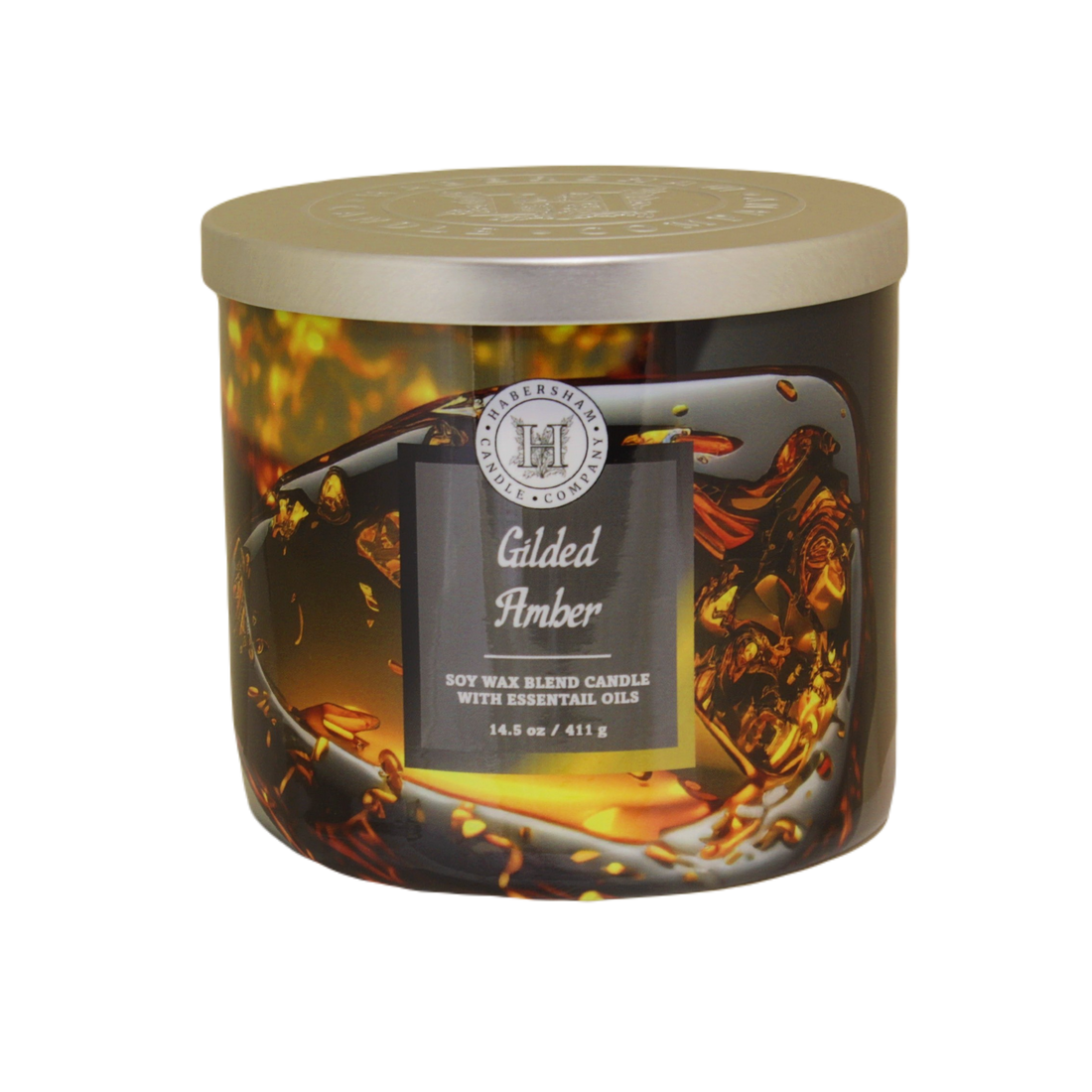 Gilded Amber 3 Wick Scented Candle