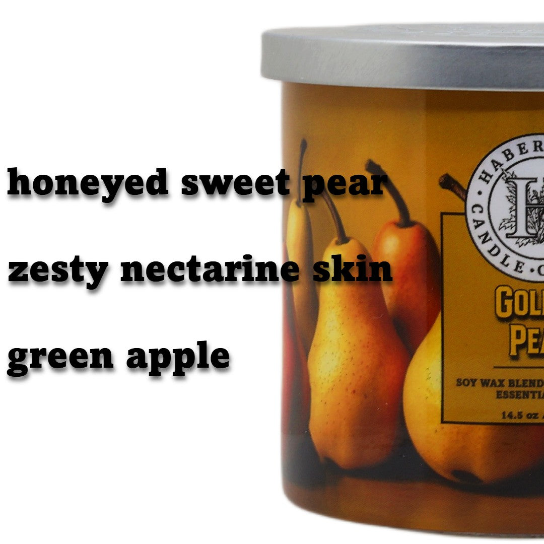 Golden Pear 3 Wick Scented Candle