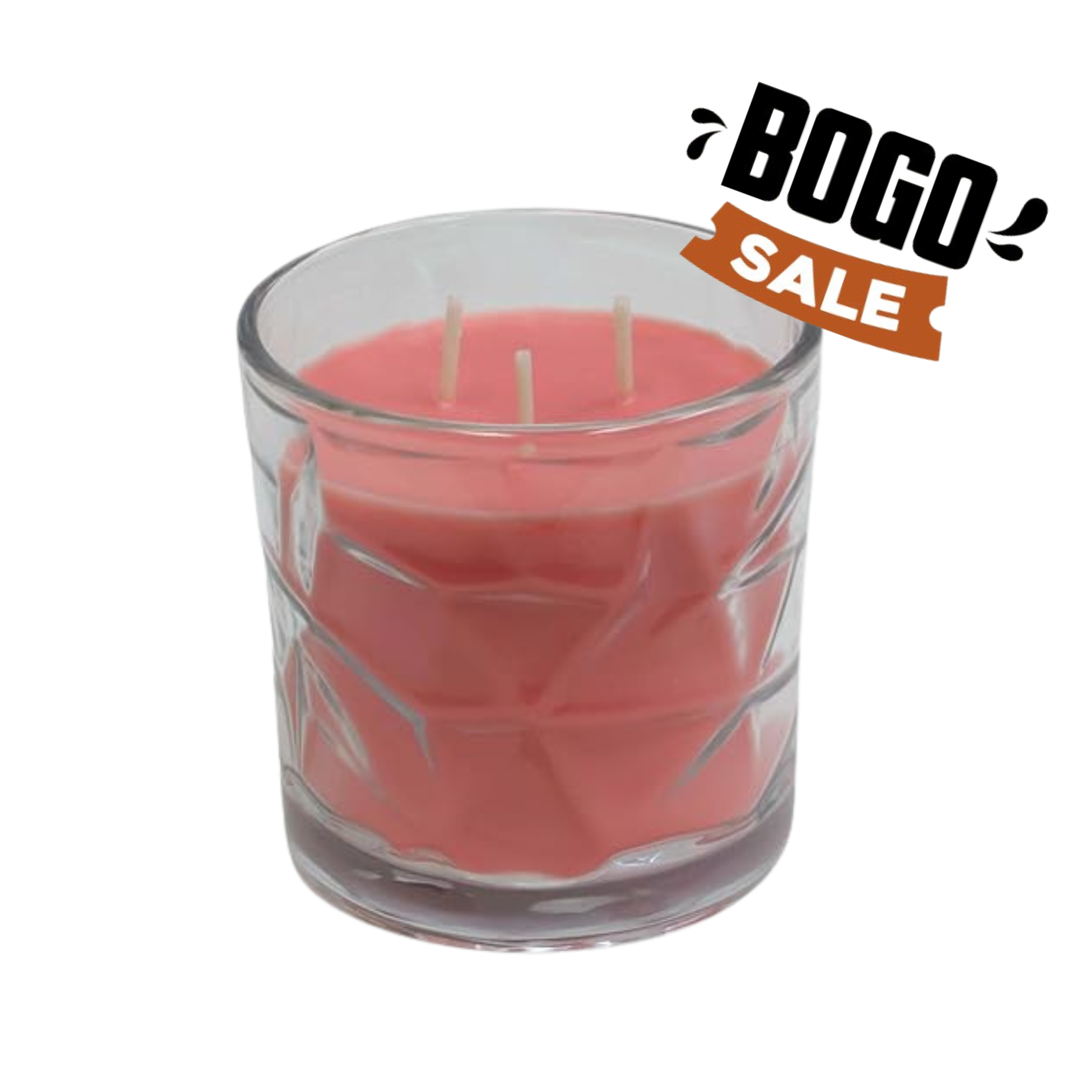 Guava &amp; Passion Fruit 3 Wick Clear Glass Scented Candle