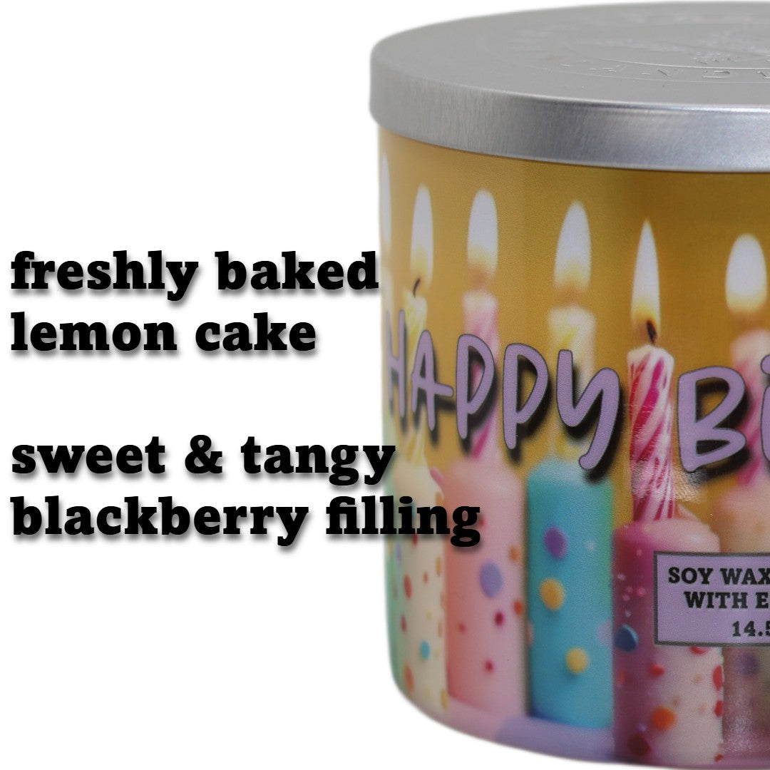 Happy Birthday 3 Wick Scented Candle
