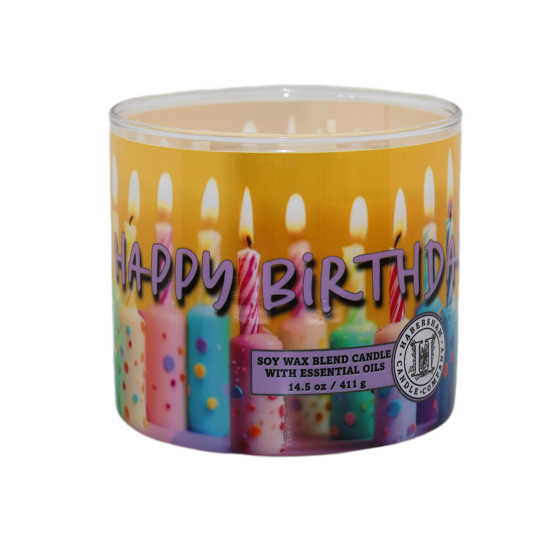 Happy Birthday 3 Wick Scented Candle