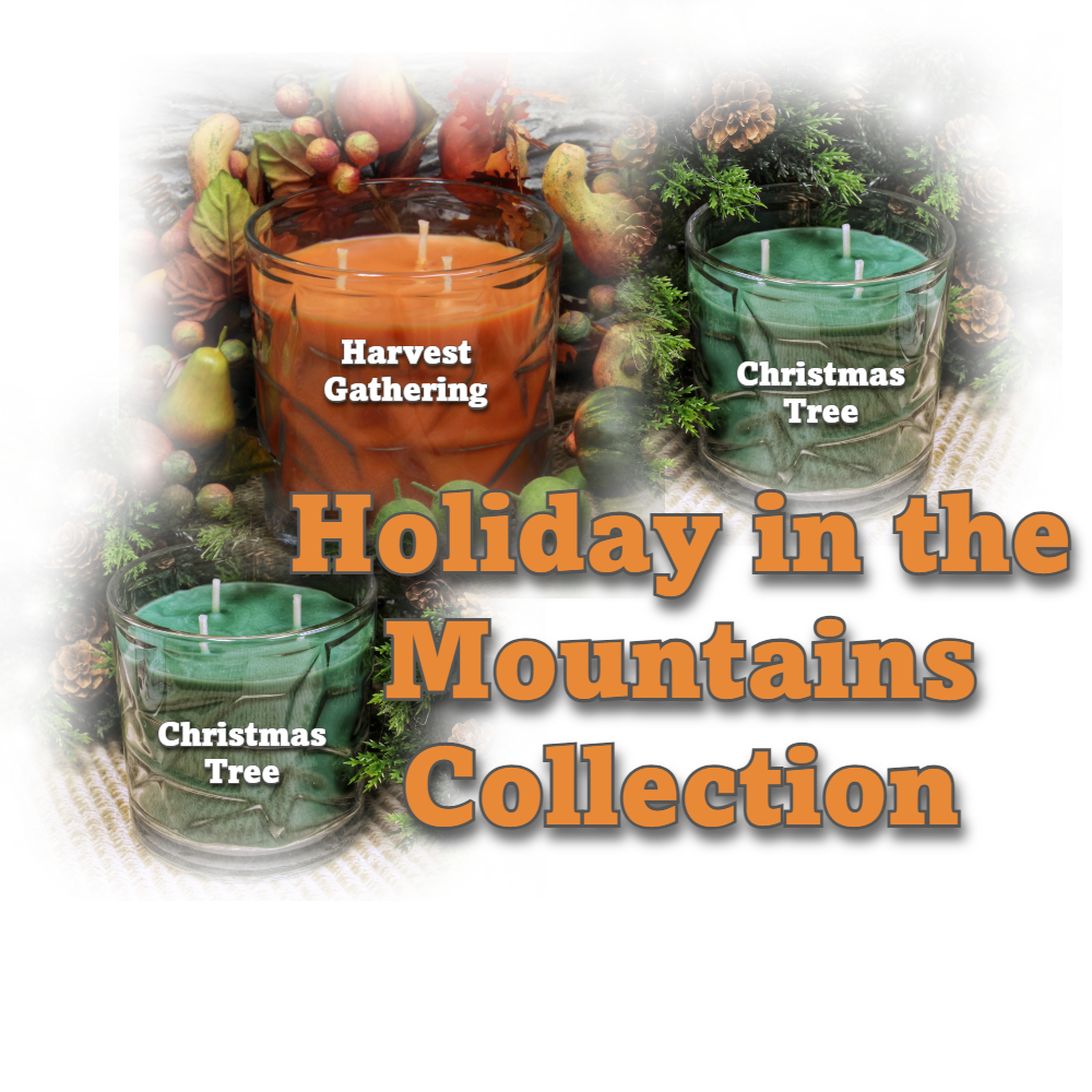 Habersham Candle – Holidays in the Mountains Candle Collection, 3 Pack of 3 Wick Glass Jar Candles, Christmas Tree and Harvest Gathering