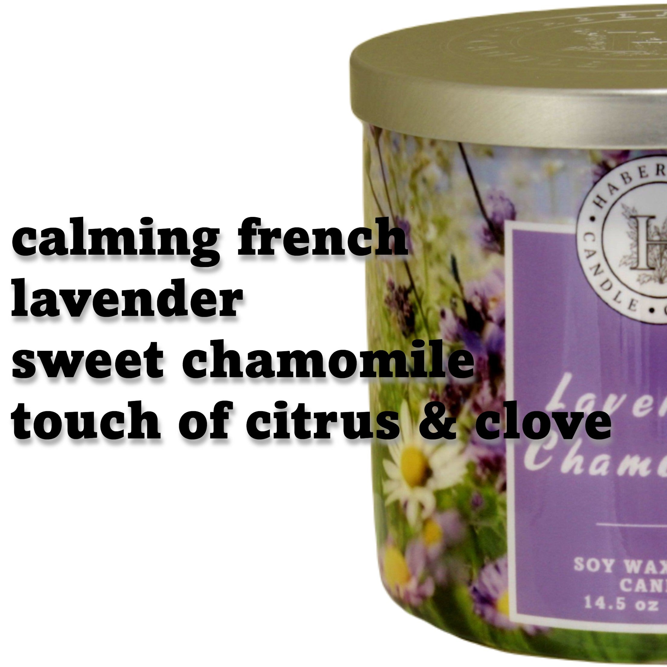 Lavender Chamomile 3 Wick Scented Candle