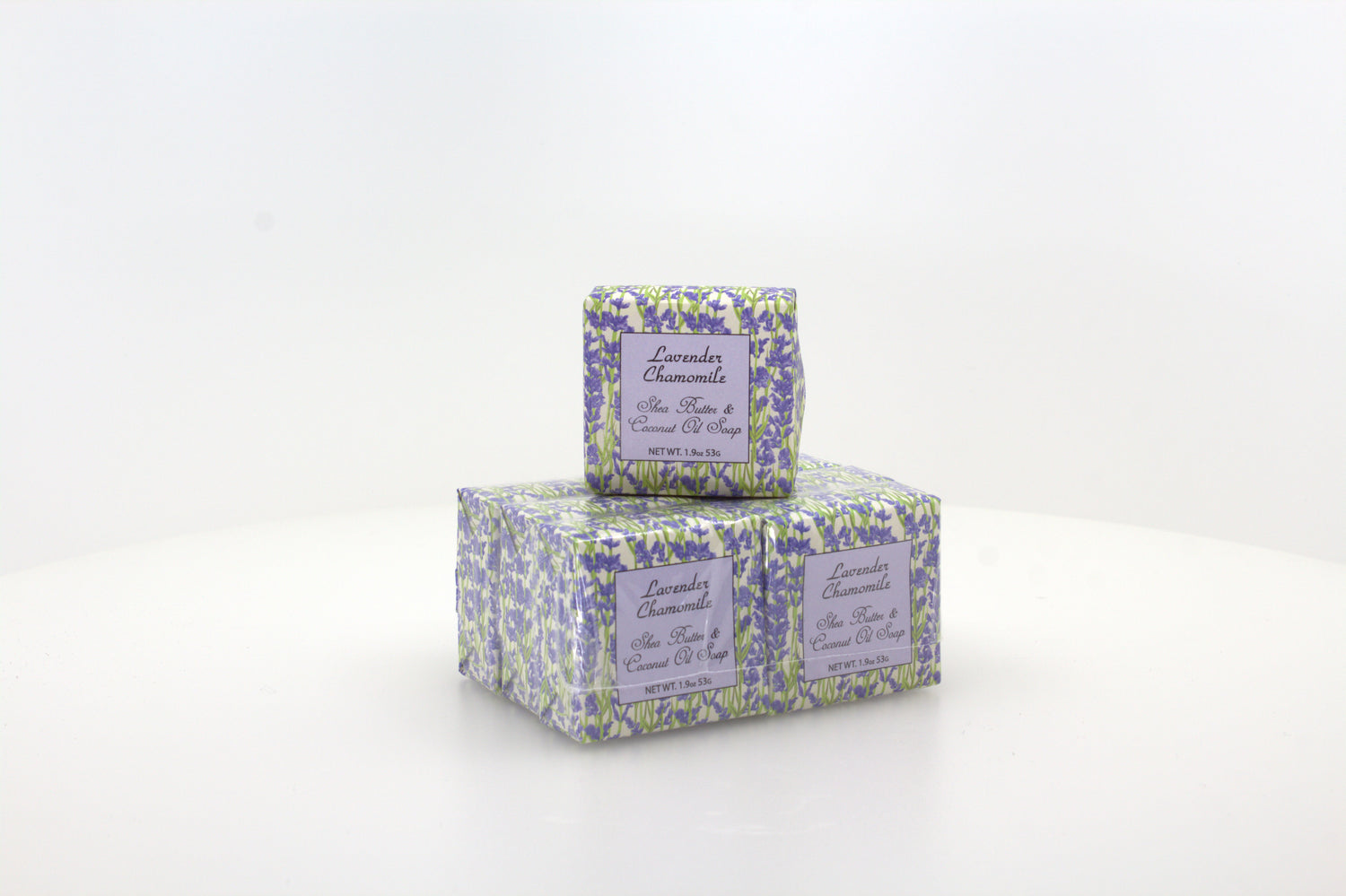 Lavender Chamomile Soap with Shea Butter &amp; Coconut Oil - 1.9 oz. -- 6 Pack Individually Wrapped Bars