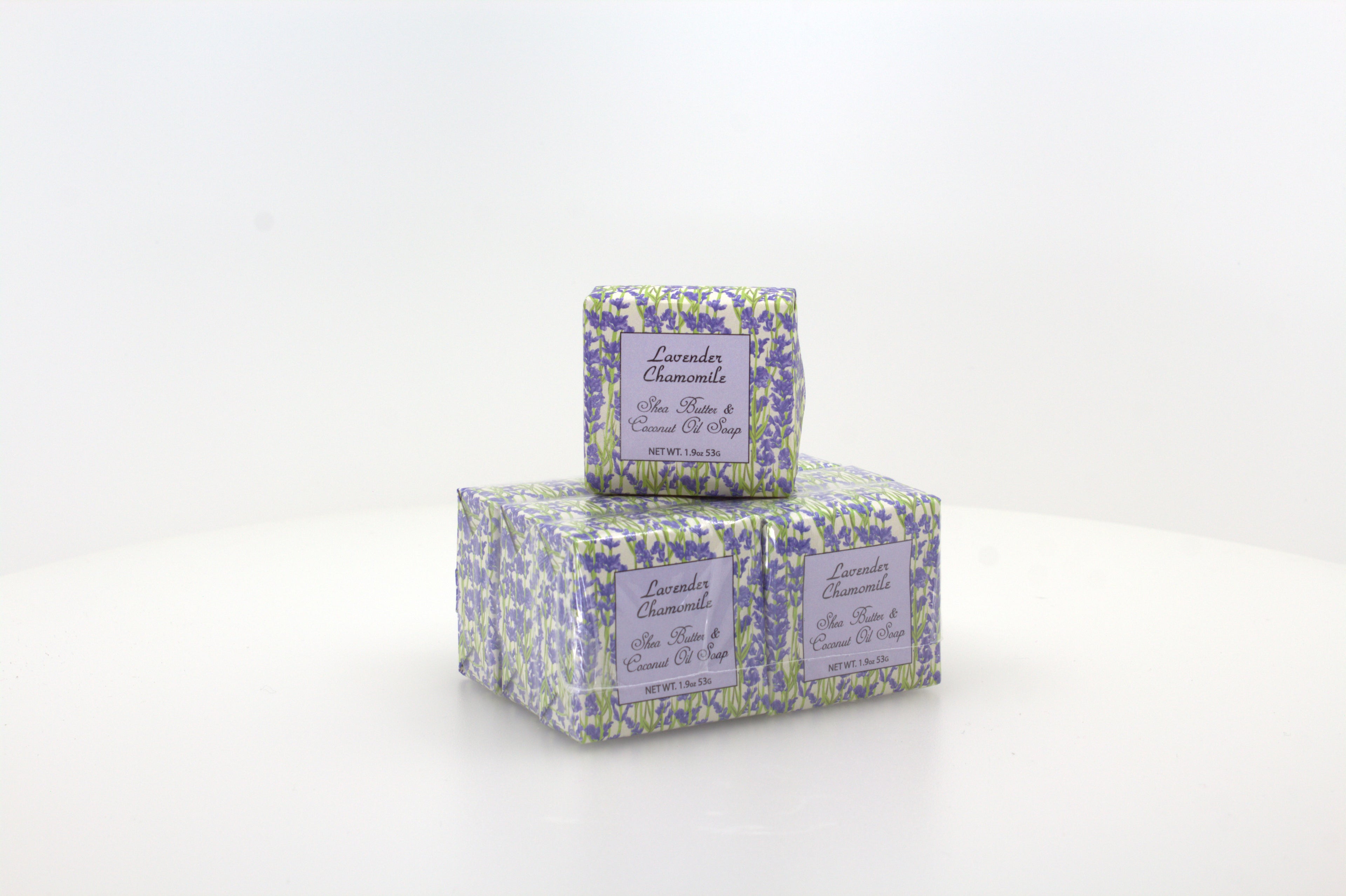 Lavender Chamomile Soap with Shea Butter &amp; Coconut Oil - 1.9 oz. -- 6 Pack Individually Wrapped Bars