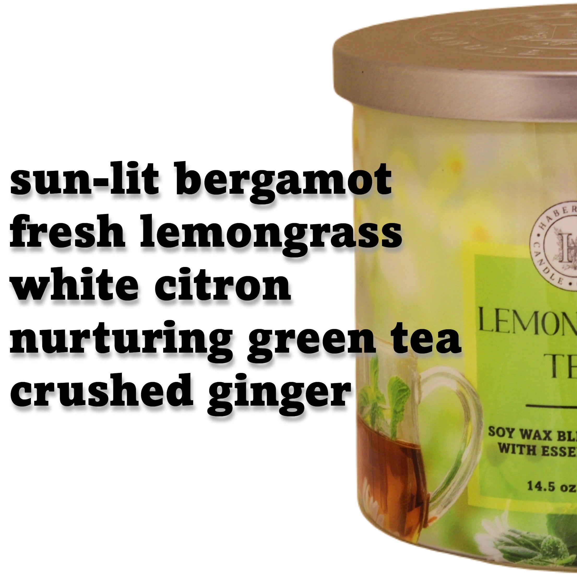 Lemongrass Tea 3 Wick Scented Candle