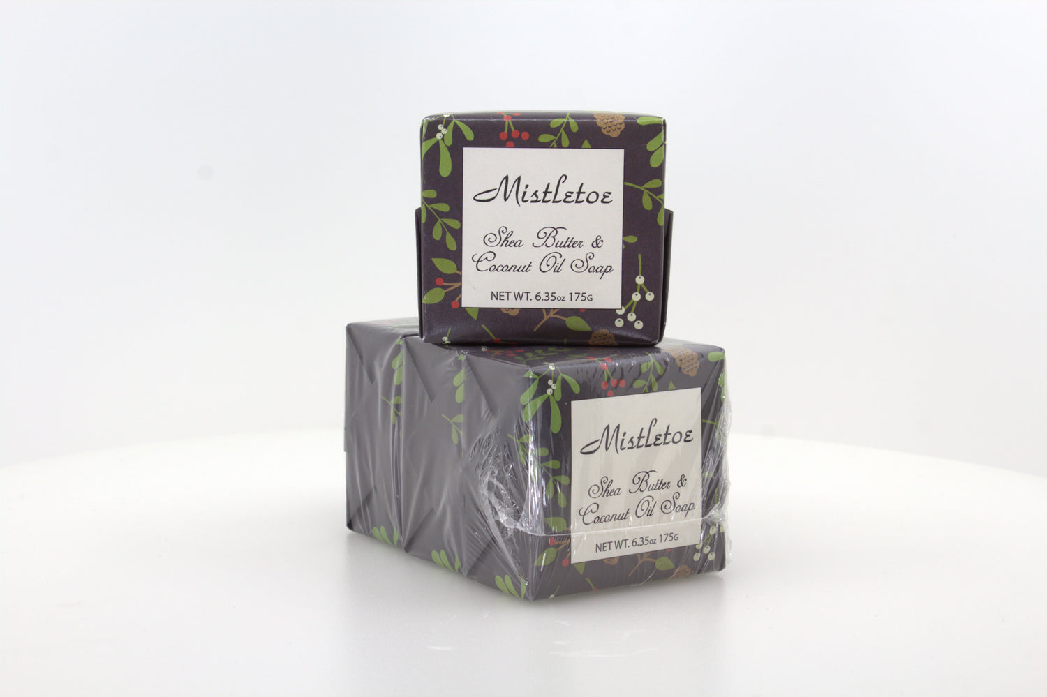 Mistletoe Soap with Shea Butter &amp; Coconut Oil - 6.35 oz. - 3 Individually Wrapped Bars