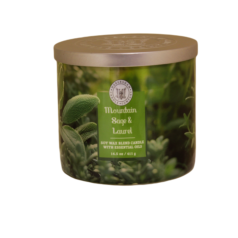 Mountain Sage & Laurel 3 Wick Scented Candle