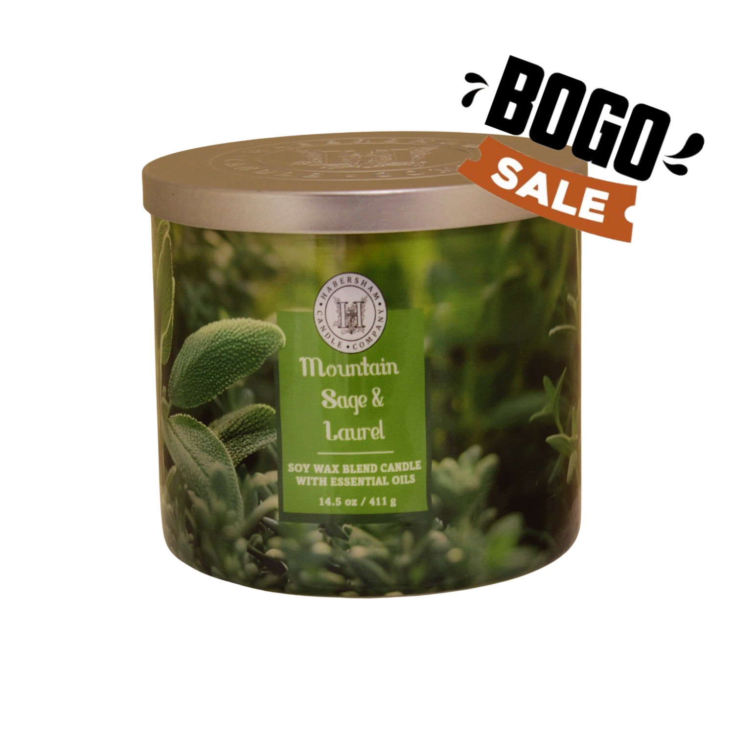 Mountain Sage &amp; Laurel 3 Wick Scented Candle