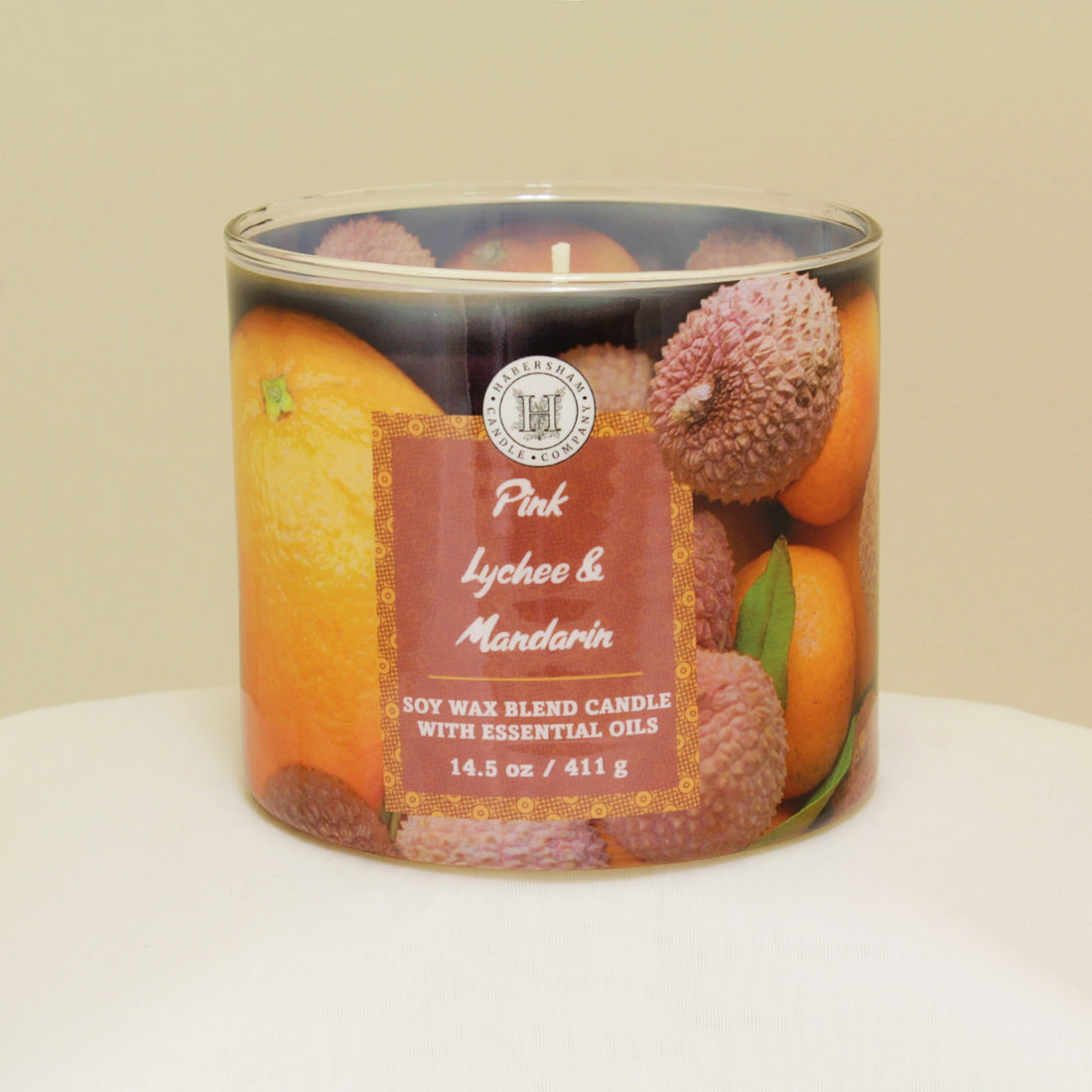 Pink Lychee &amp; Mandarin 3 Wick Scented Candle