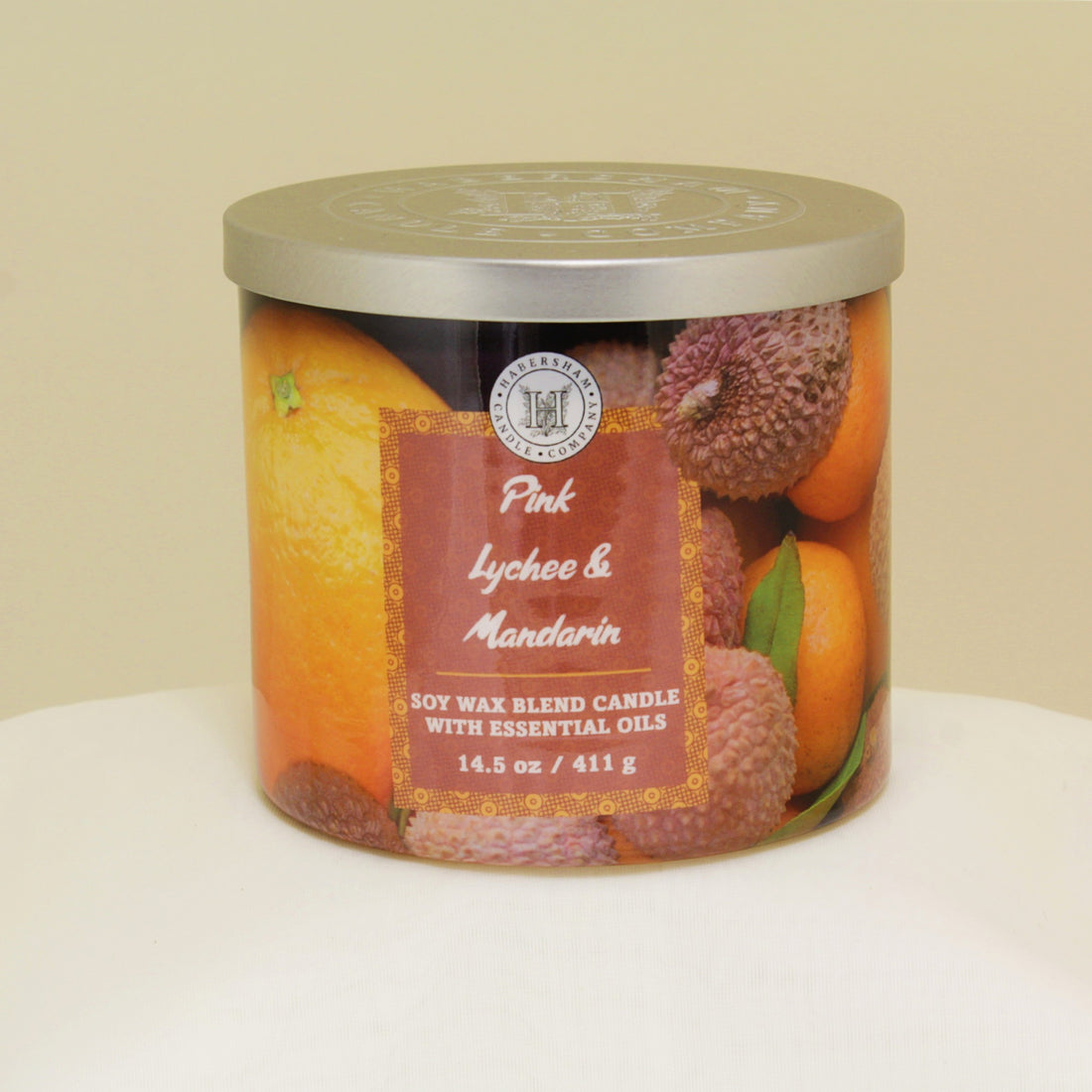 Pink Lychee &amp; Mandarin 3 Wick Scented Candle