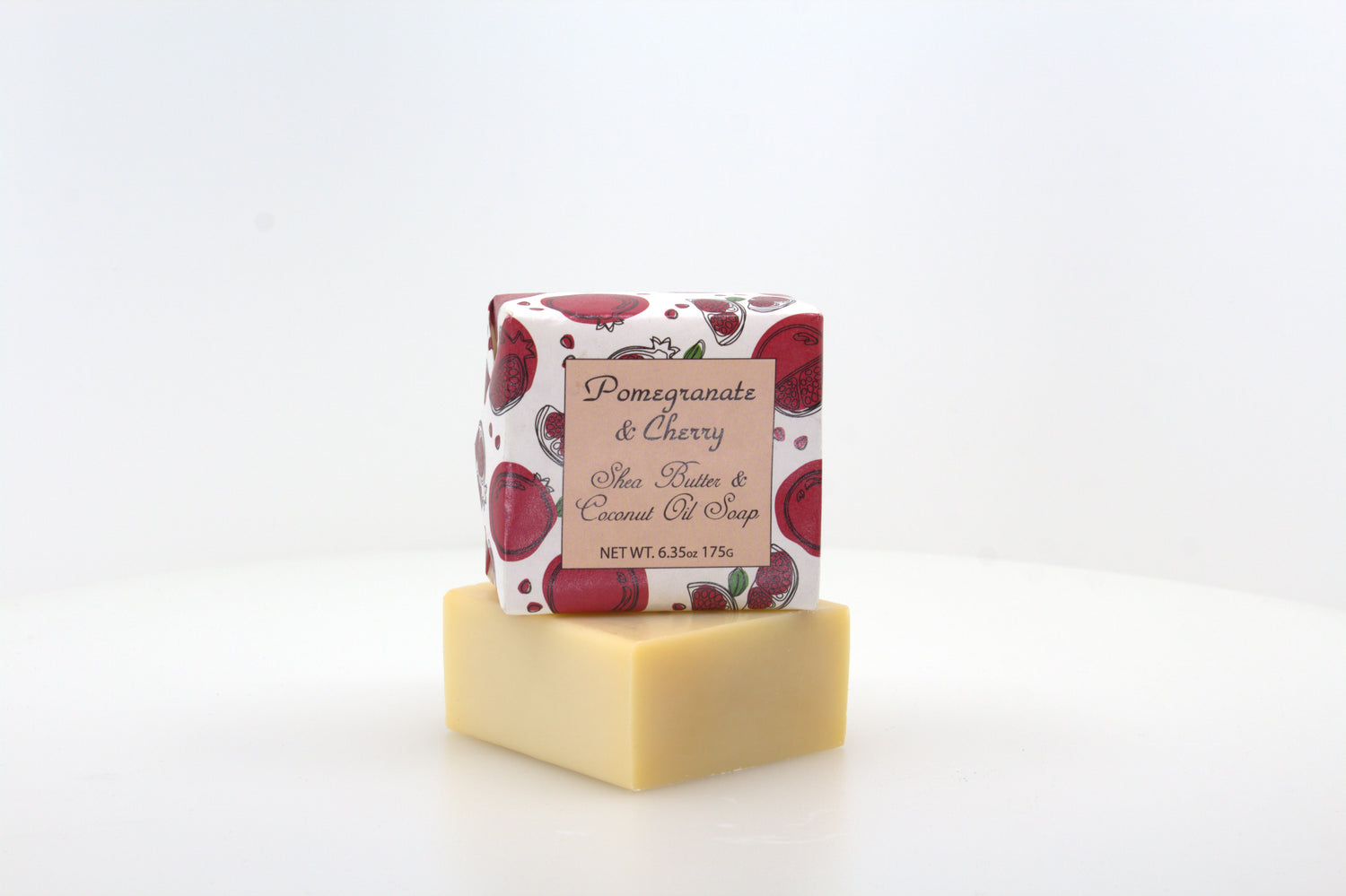 Pomegranate &amp; Cherry Soap with Shea Butter &amp; Coconut Oil - 6.35 oz. -  3 Pack Individually Wrapped Bars