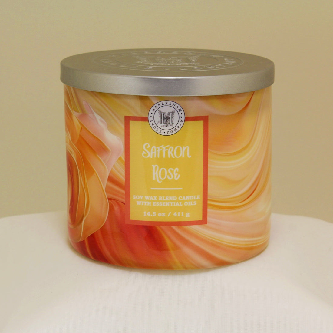 Saffron Rose 3 Wick Scented Candle