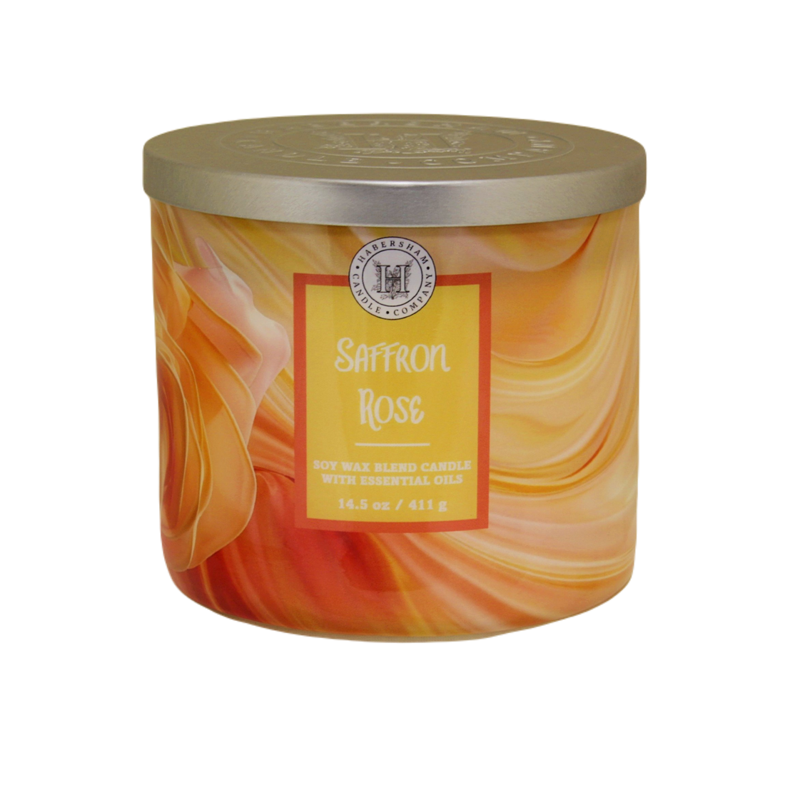 Saffron Rose 3 Wick Scented Candle