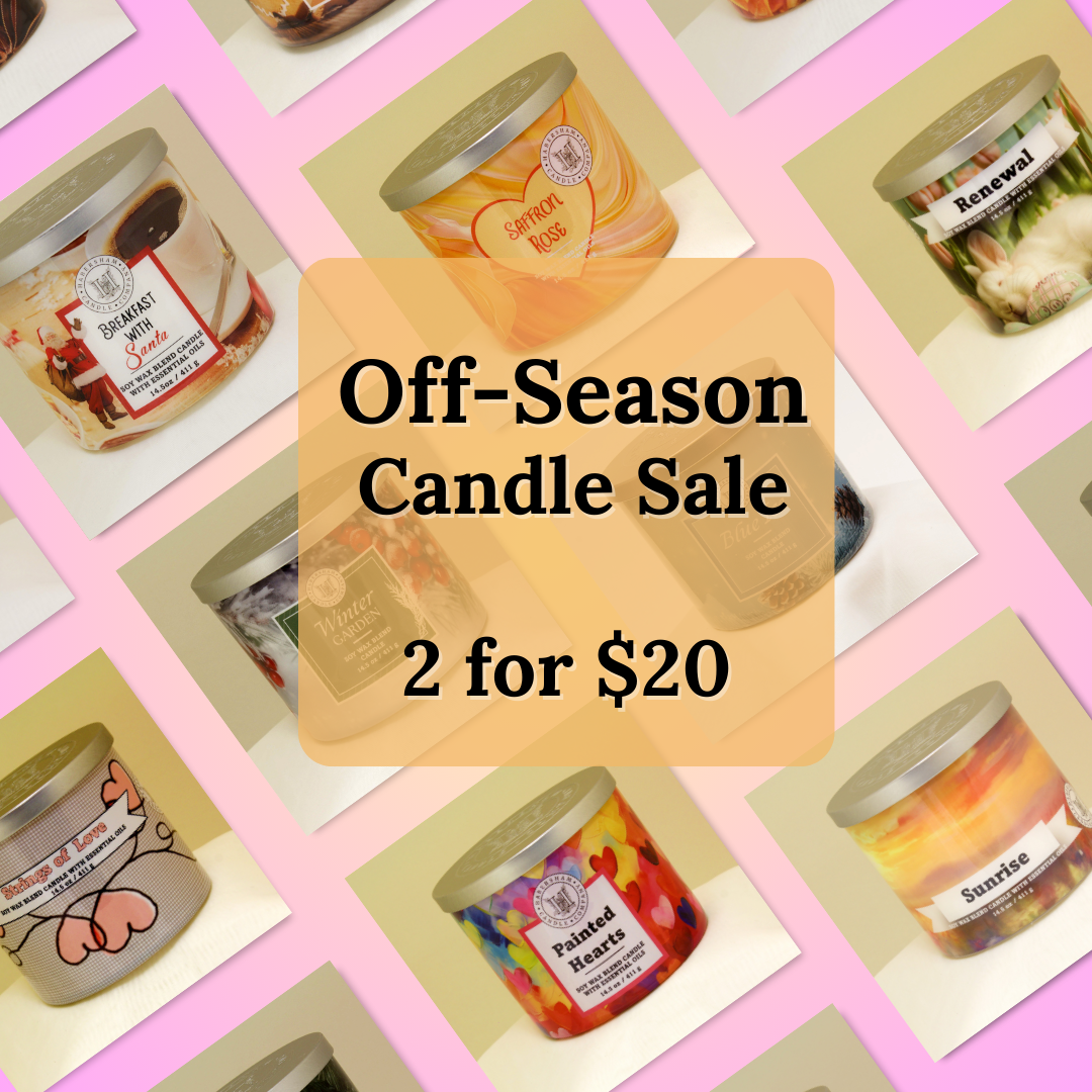 Off-Season Candles: 2 for $20
