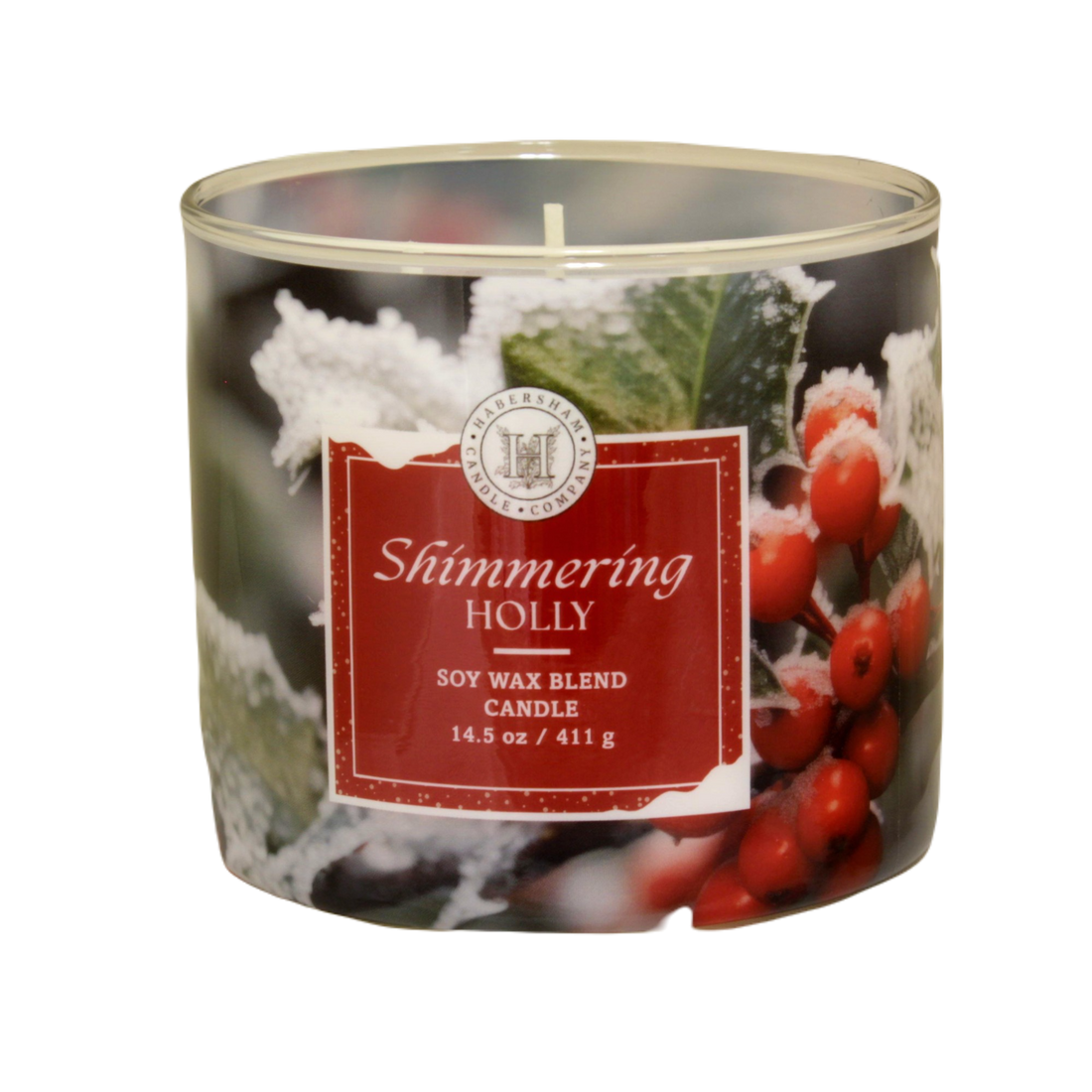 Shimmering Holly 3 Wick Scented Candle