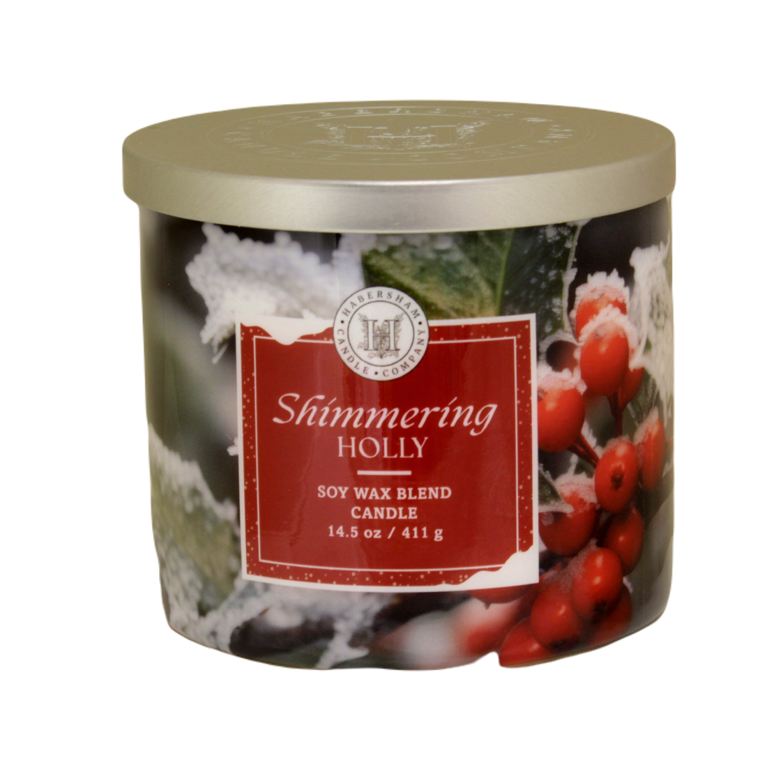 Shimmering Holly 3 Wick Scented Candle