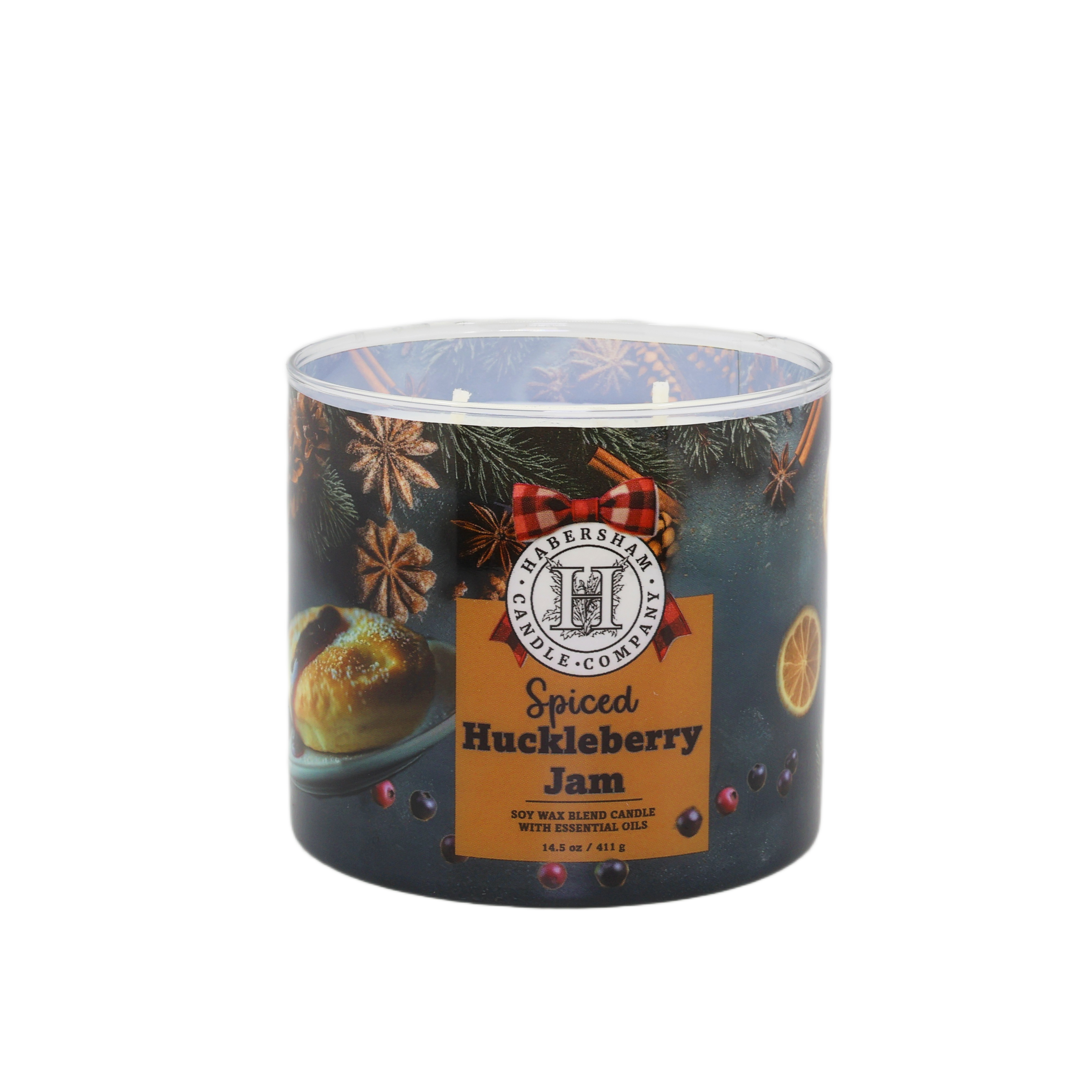 Spiced Huckleberry Jam 3 Wick Scented Candle