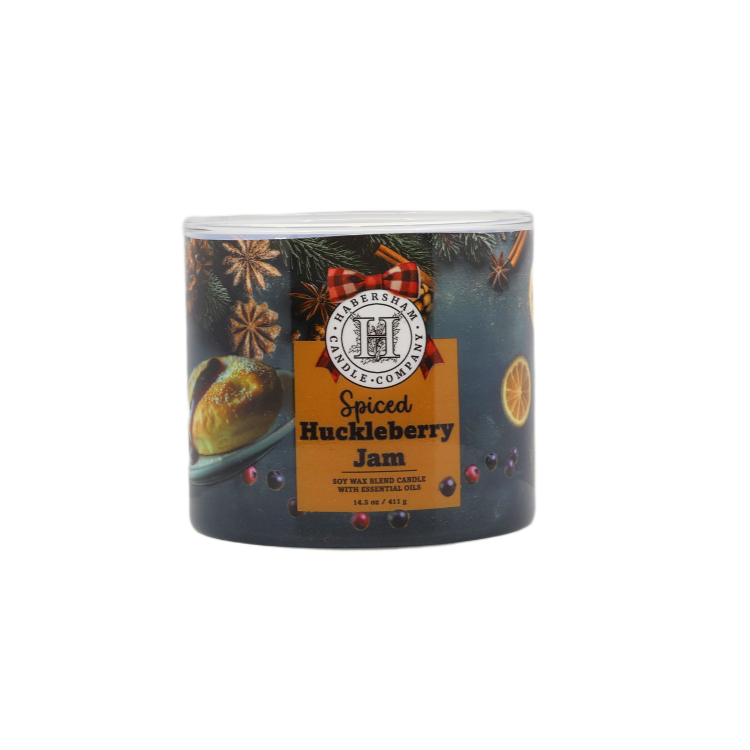 Spiced Huckleberry Jam 3 Wick Scented Candle