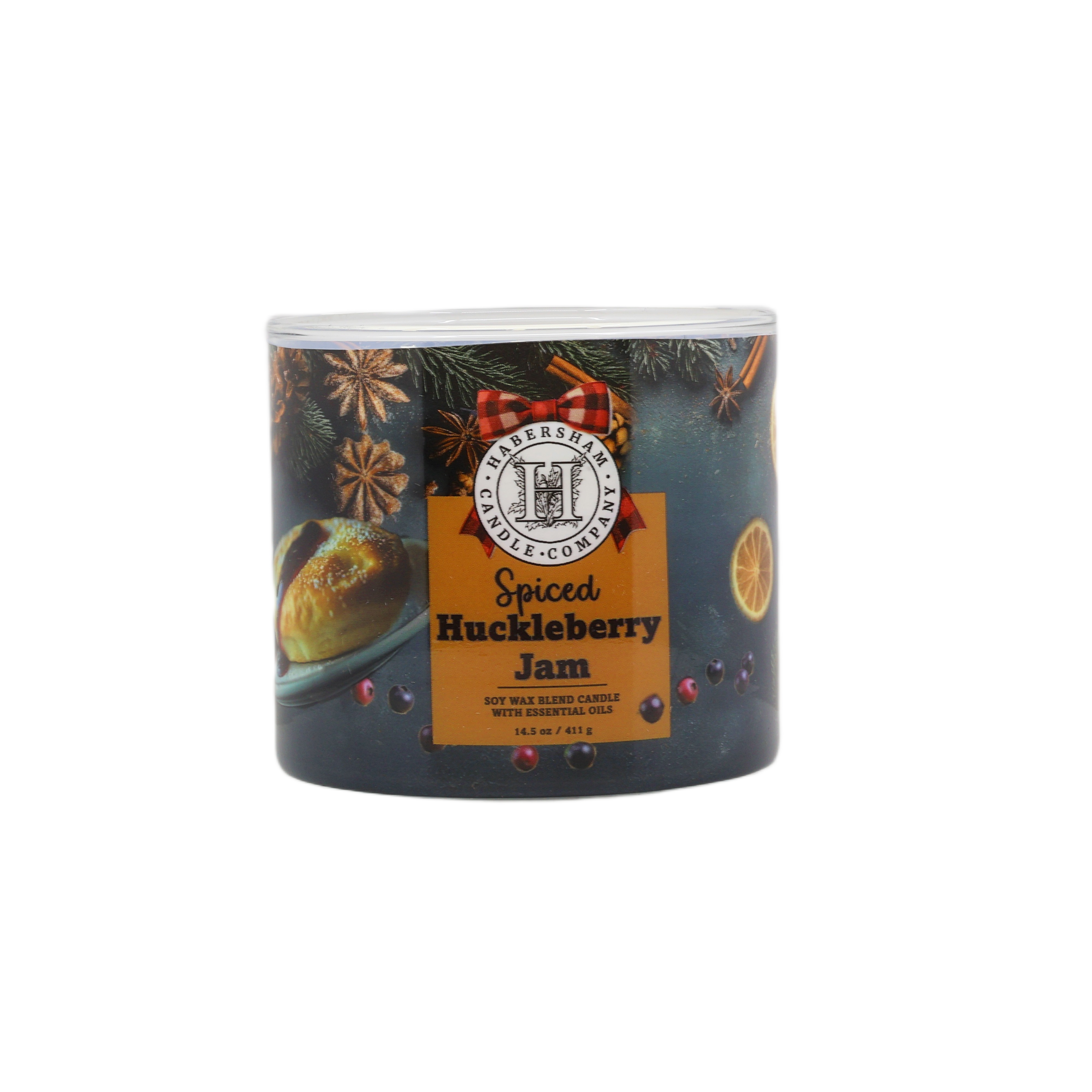 Spiced Huckleberry Jam 3 Wick Scented Candle