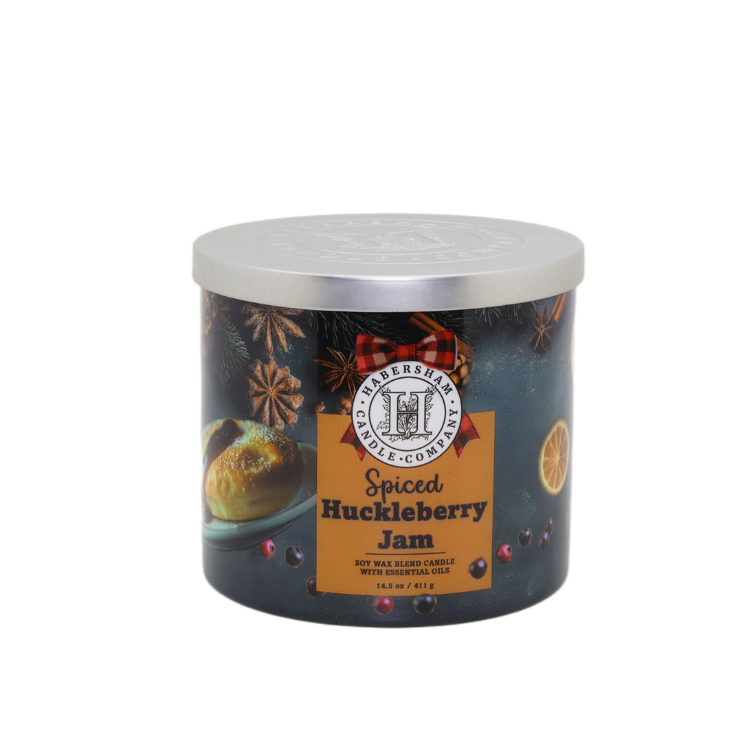 Spiced Huckleberry Jam 3 Wick Scented Candle