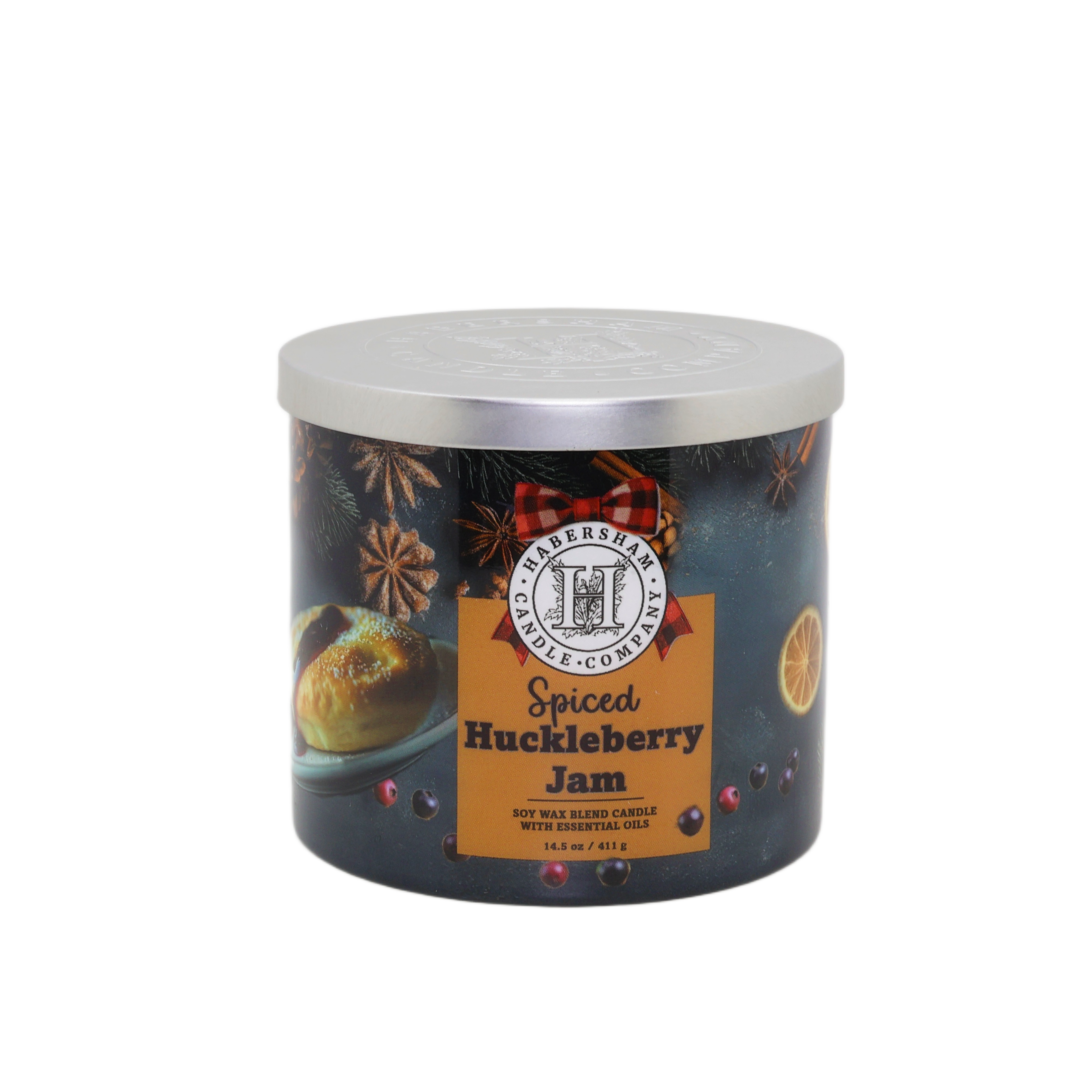 Spiced Huckleberry Jam 3 Wick Scented Candle