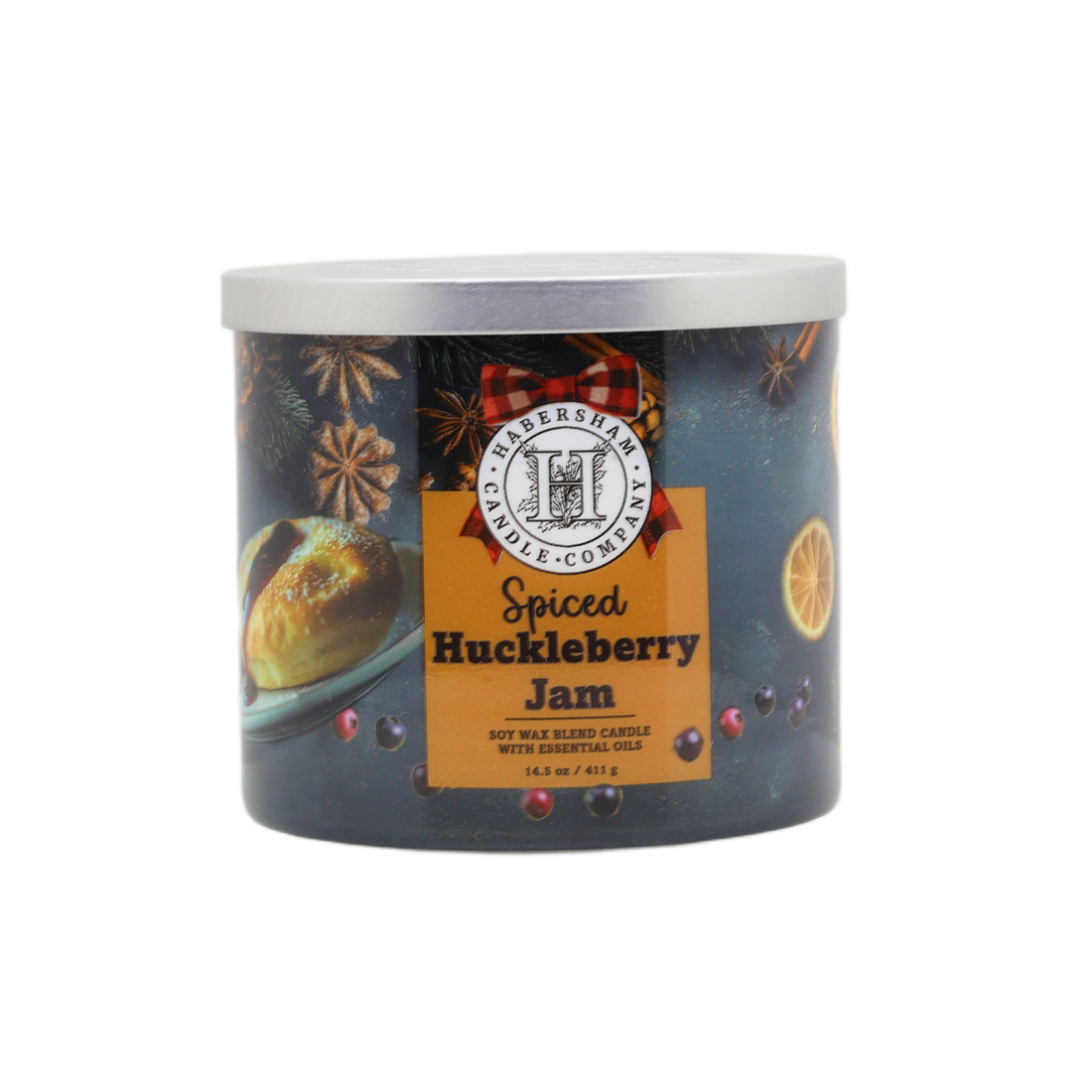 Spiced Huckleberry Jam 3 Wick Scented Candle