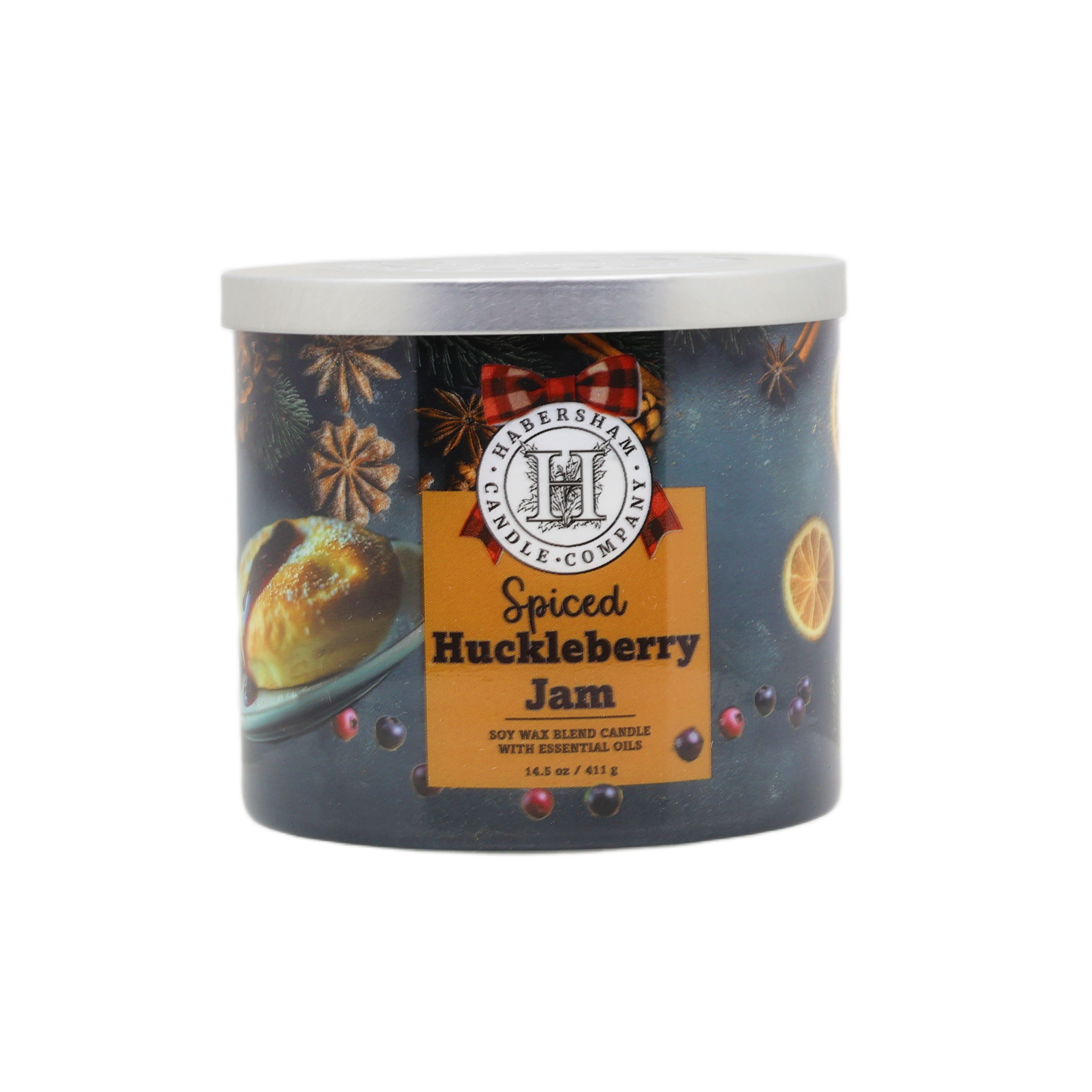 Spiced Huckleberry Jam 3 Wick Scented Candle