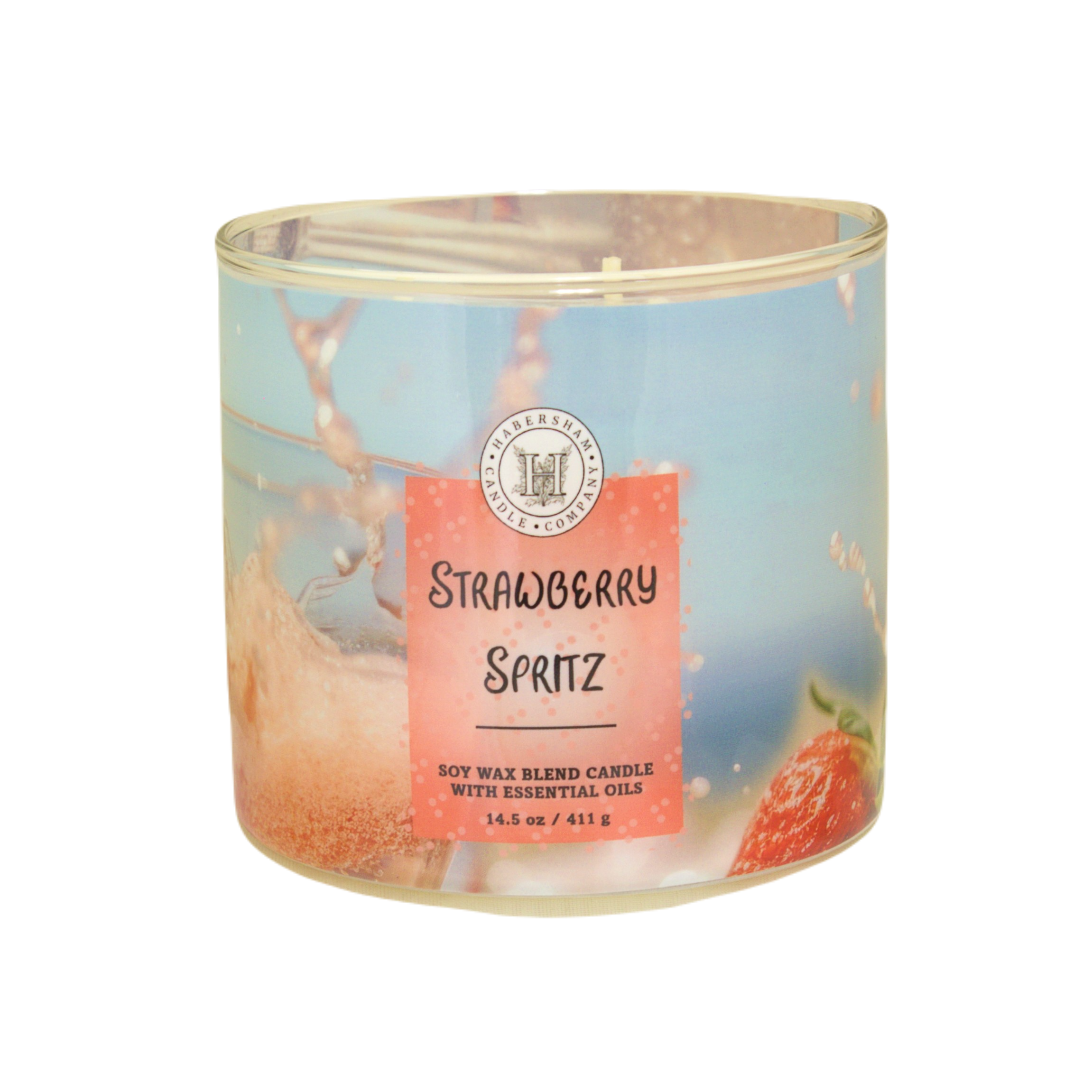 Strawberry Spritz 3 Wick Scented Candle