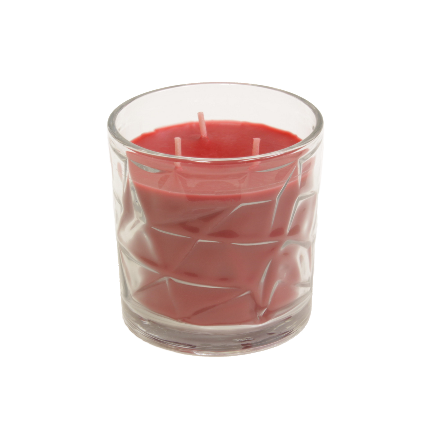 Sugared Cranberry 3 Wick Clear Glass Scented Candle