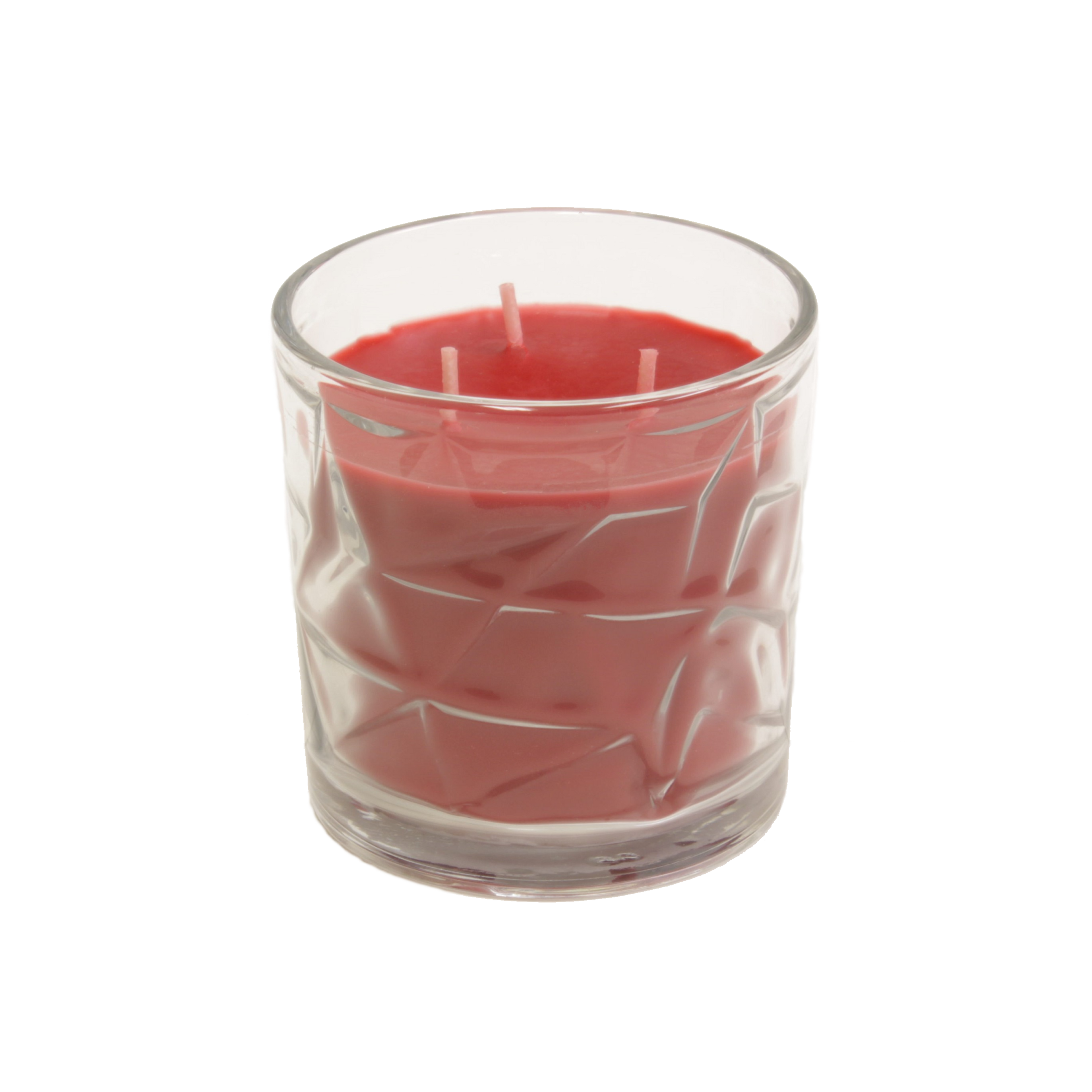 Sugared Cranberry 3 Wick Clear Glass Scented Candle