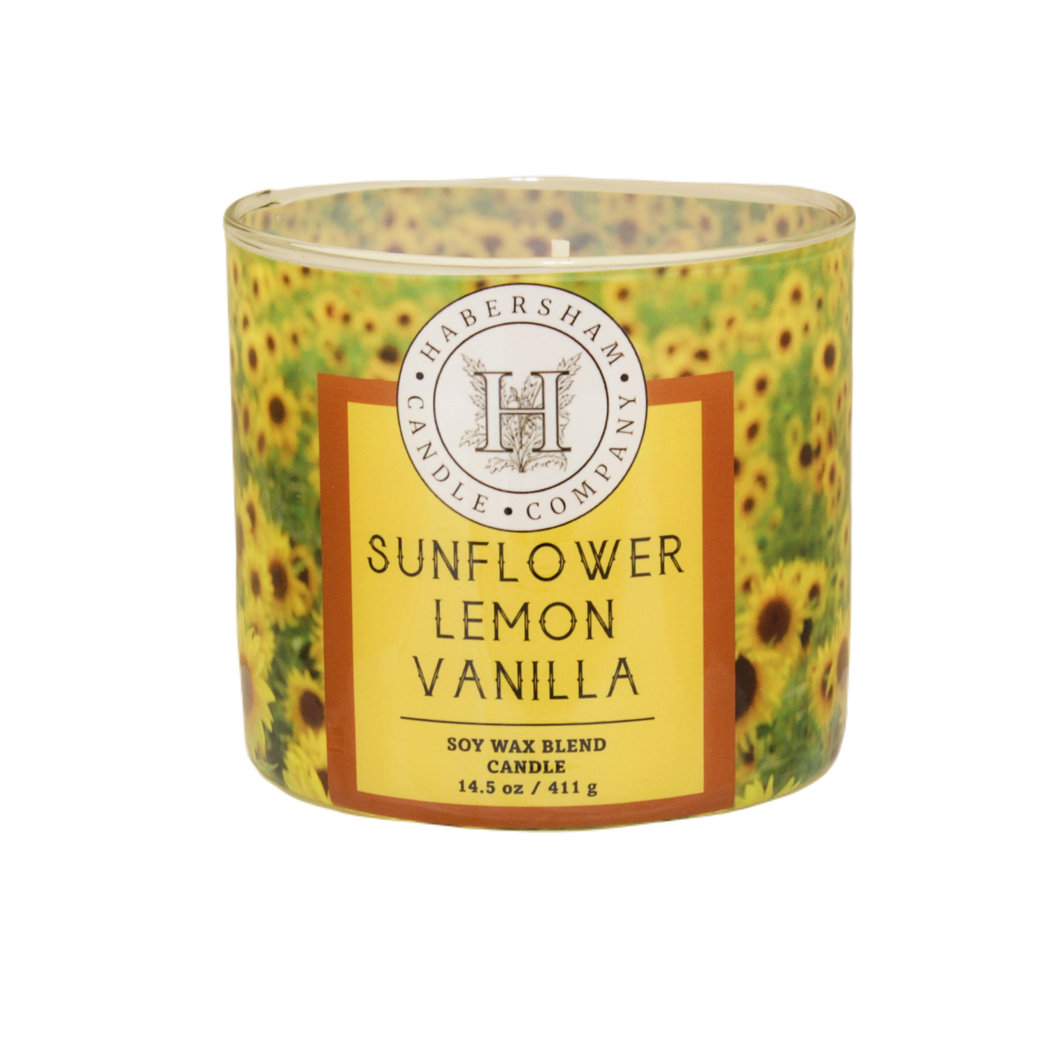 Sunflower Lemon Vanilla 3 Wick Scented Candle