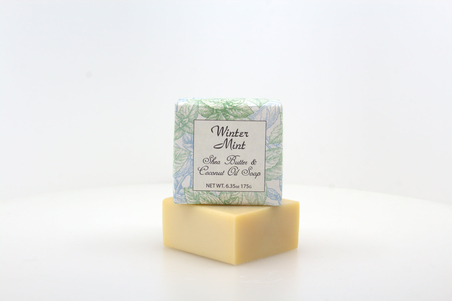 Winter Mint Soap with Shea Butter &amp; Coconut Oil - 6.35 oz. - 6 Pack Individually Wrapped Bars