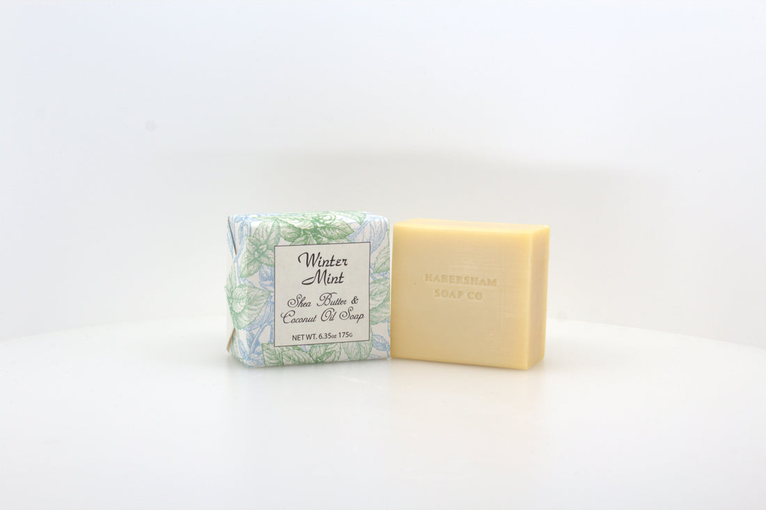 Winter Mint Soap with Shea Butter &amp; Coconut Oil - 6.35 oz. - 3 Pack Individually Wrapped Bars
