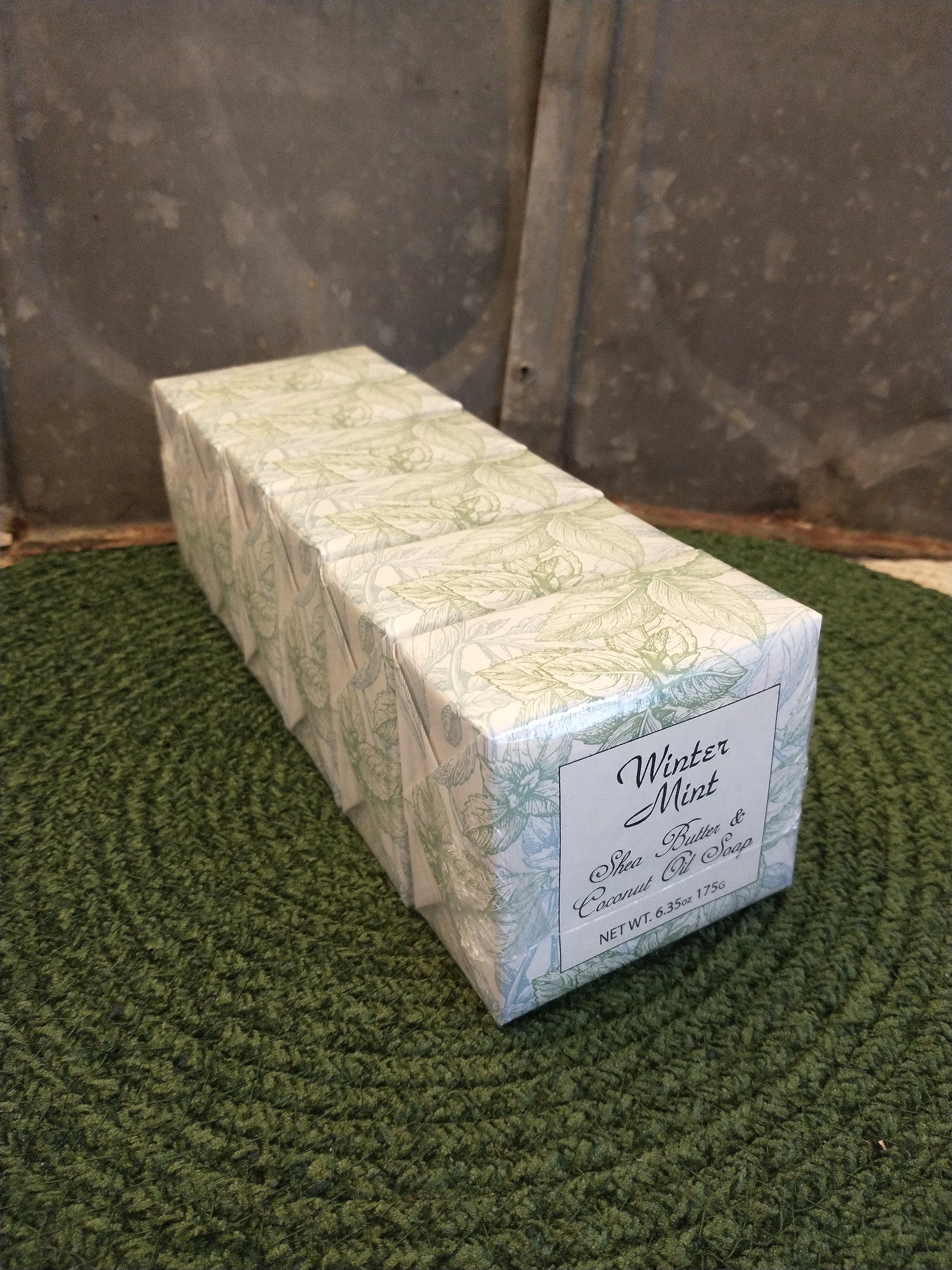 Winter Mint with Shea Butter &amp; Coconut Oil - 6 Pack Individually Wrapped Bars