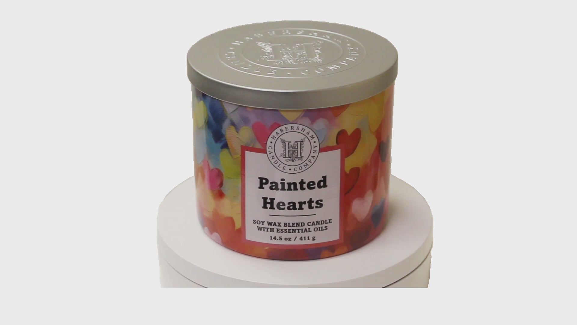 Painted Hearts 3 Wick Scented Candle