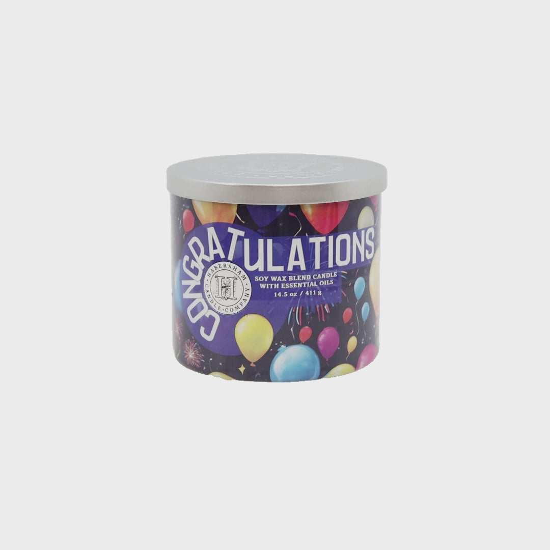 Congratulations 3 Wick Scented Candle