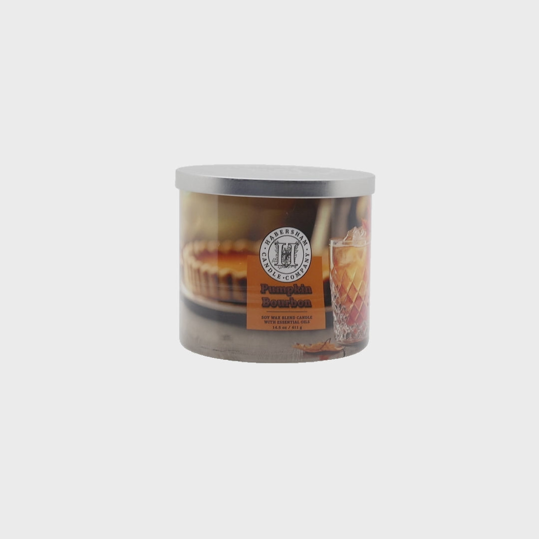 Pumpkin Bourbon 3 Wick Scented Candle