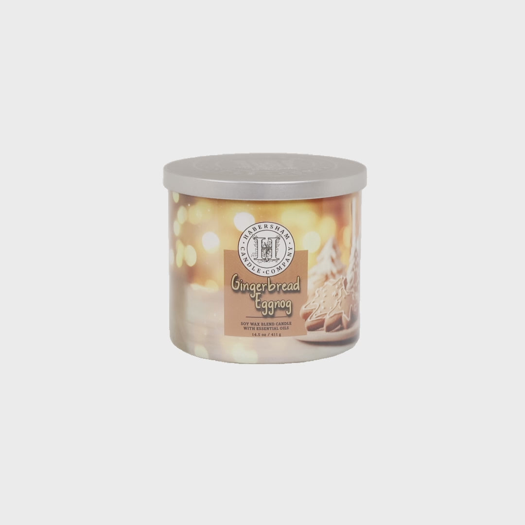 Gingerbread Eggnog 3 Wick Scented Candle