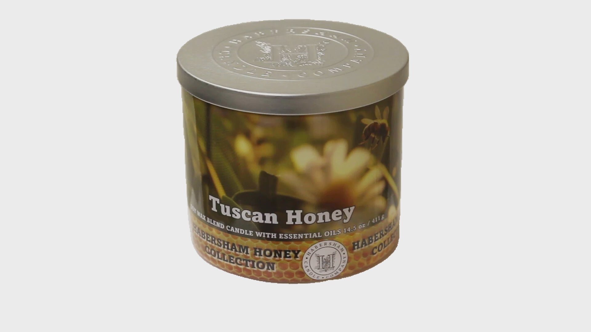 Tuscan Honey 3 Wick Scented Candle