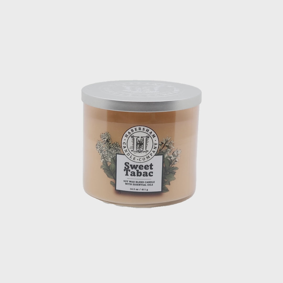 Sweet Tabac 3 Wick Scented Candle