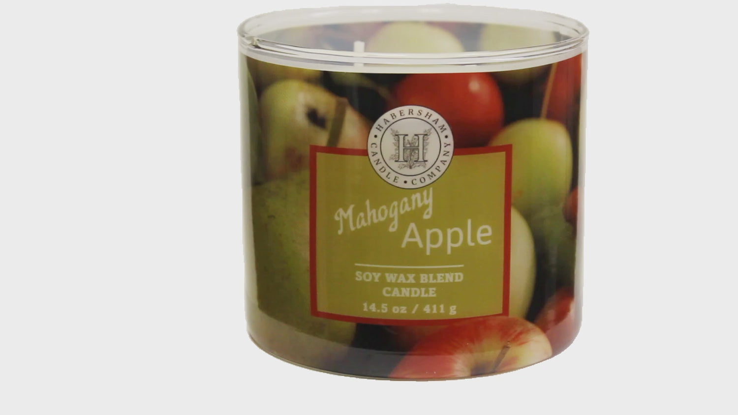 Mahogany Apple 3 Wick Scented Candle